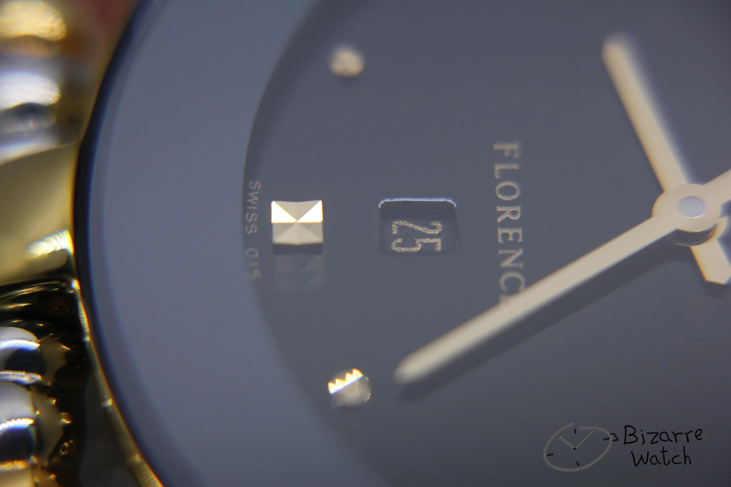 crown hands logo date dial 015 vintage sapphire crystal Rado Florence Goldplated 160.3677.2 two tone bracelet Watch bizarre bizarrewatch men women unisex