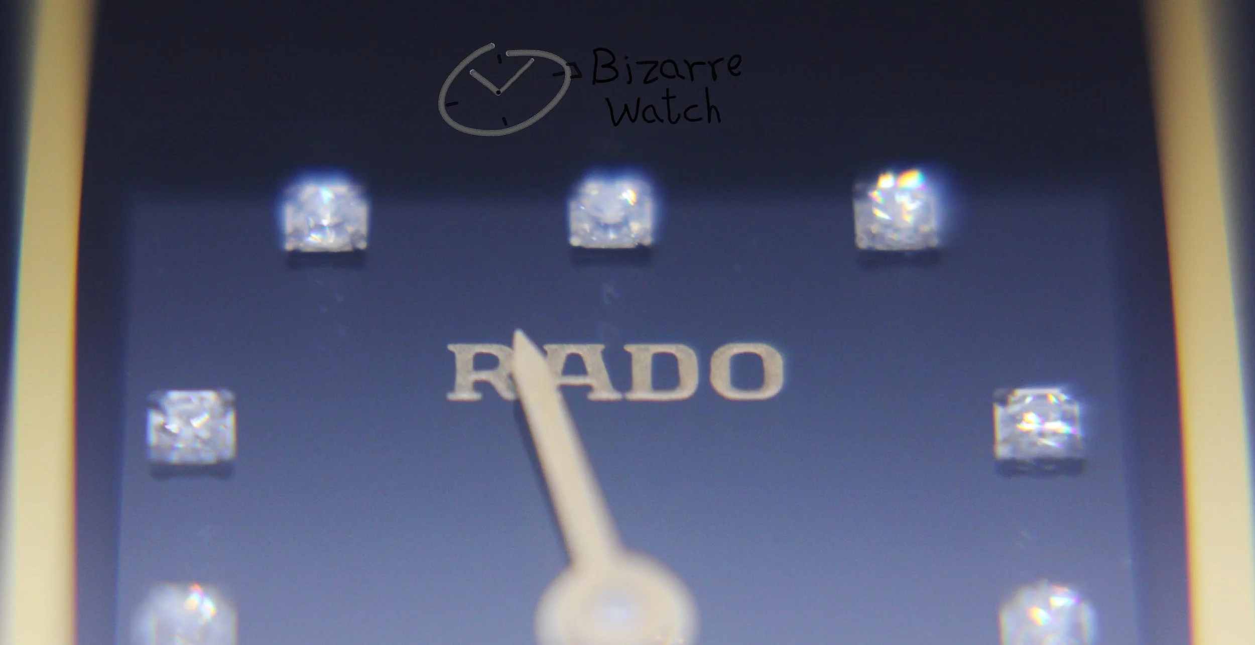 dial 073 hands logo vintage diamond Ladies Rado Jubilé Scratchproof Black Ceramic Diastar Integral 153.0383.3 Watch bizarre