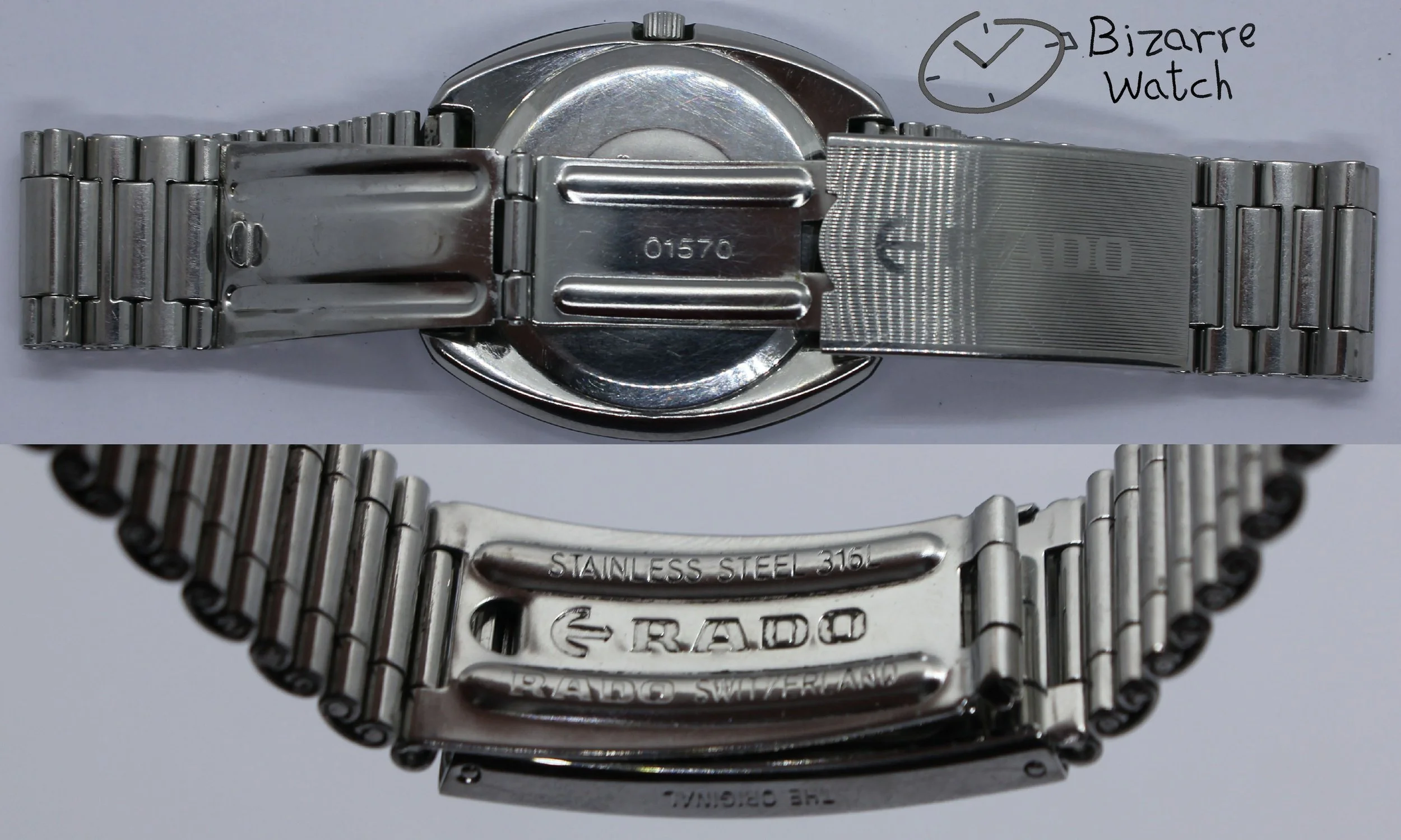 clasp 01570 black the new original RADO R12391153 Diastar Scratchproof 114.0391.3 Day Date 35mm Tungsten Carbide Bezel Stainless Steel Bracelet watch men unisex women bizarre day date vintage