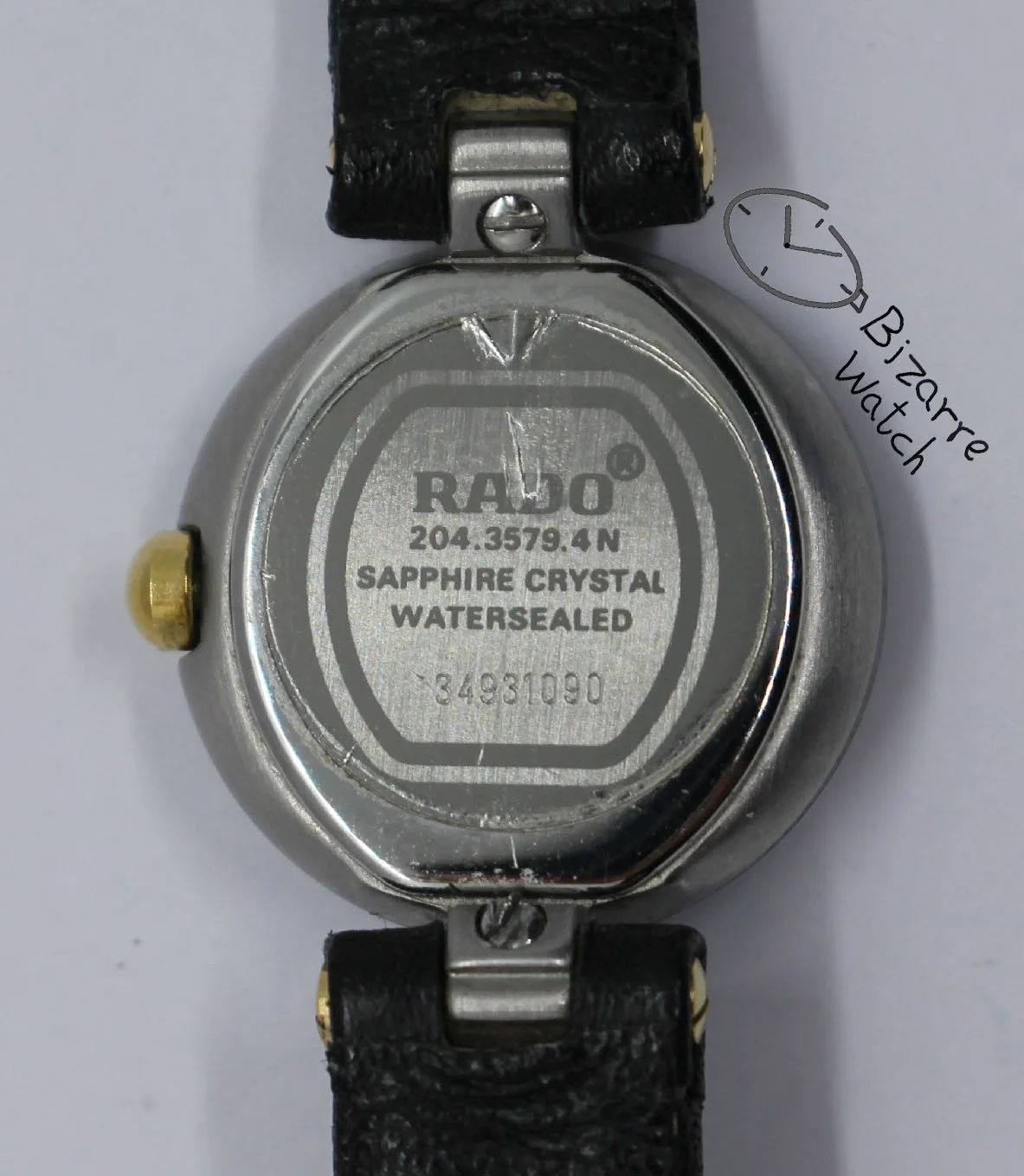 4 Diamonds 18K Gold Rado Coupole Jubile 204.3579.4 204.3579.4N Domed Sapphire Crystal original Leather Strap Watch