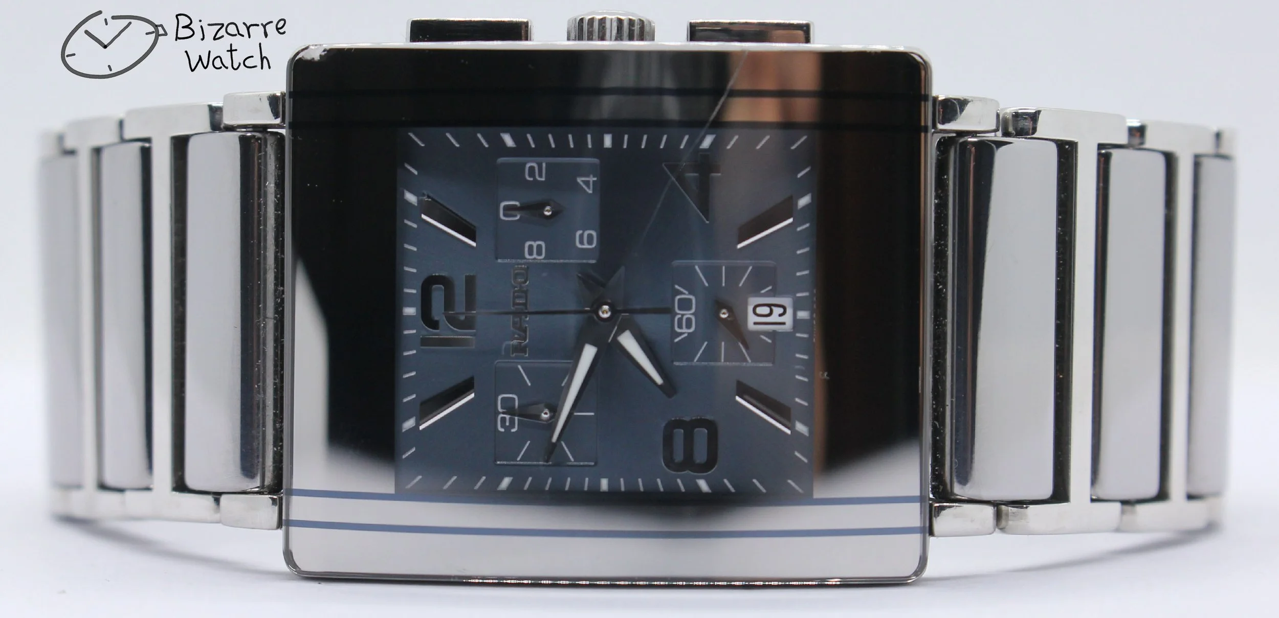 Rado Diastar Chronograph Integral 538.0591.3 Ceramic blue silver Watch Titanium ETA 251.471 Movement men unisex women
