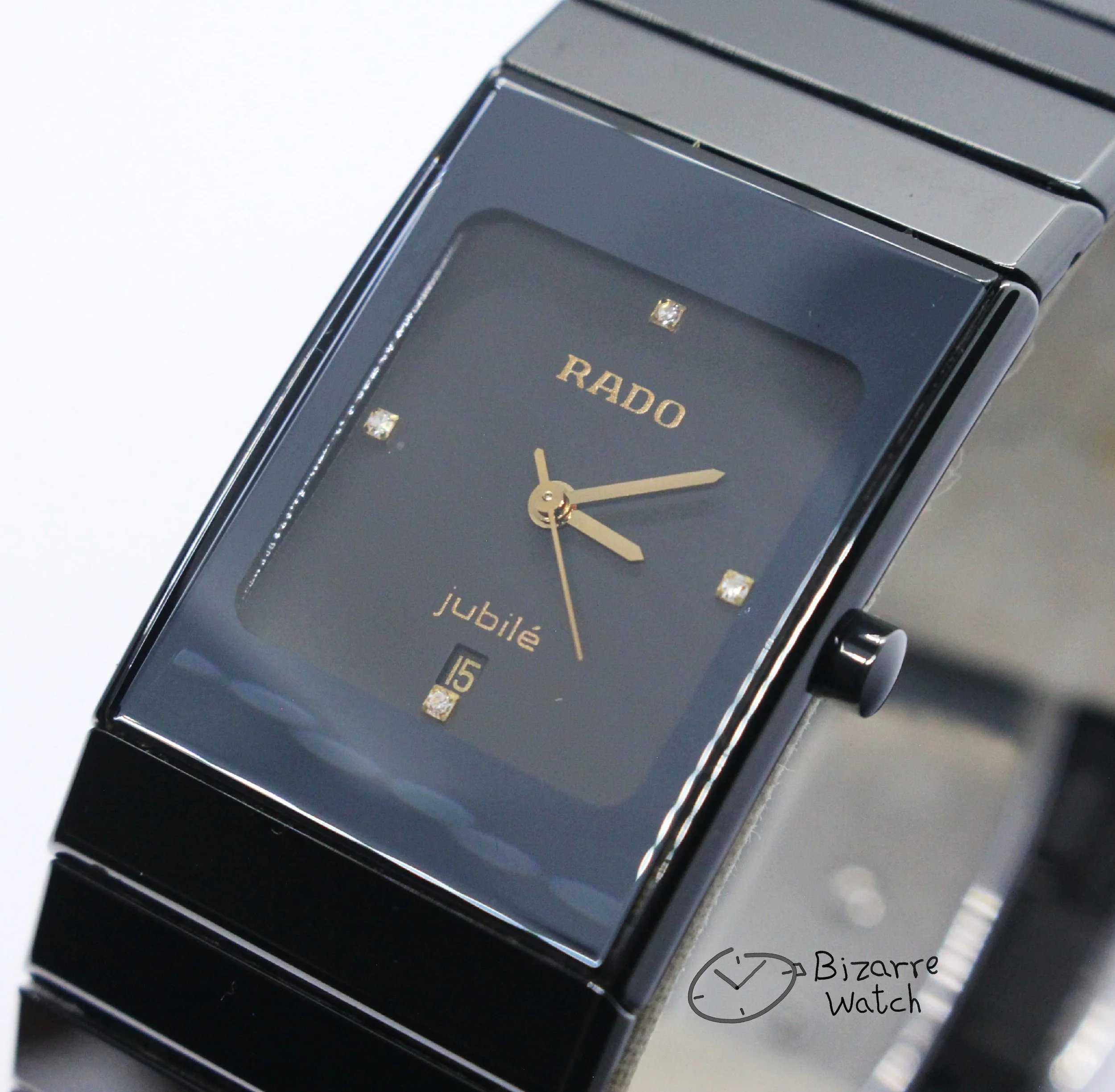 vintage 4 Diamonds 24mm Jubilé Scratchproof Rado Ceramica Jubilee 111.0348.3 Ceramic Watch women men unisex