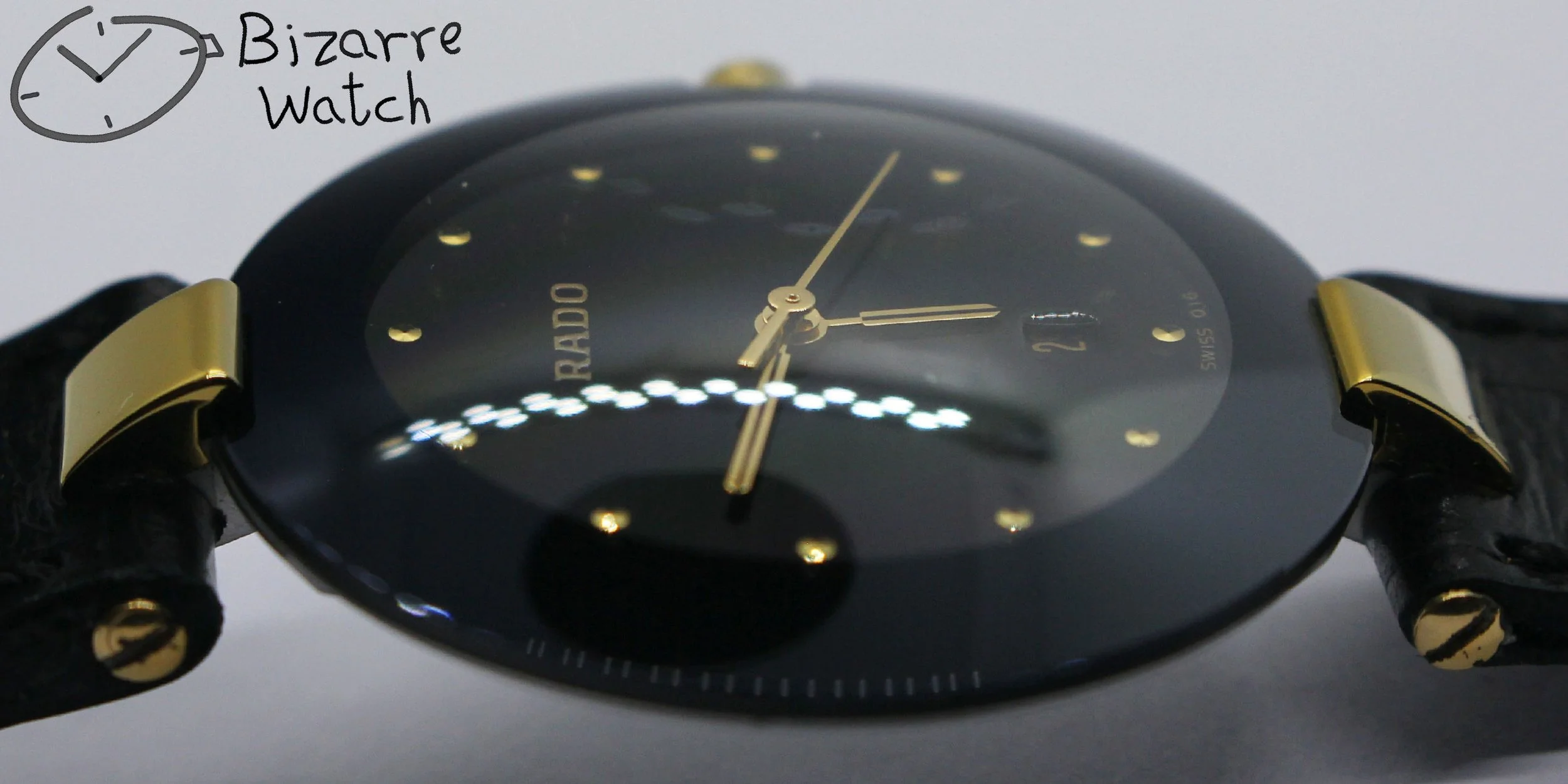 polarised polarized lens view Vintage Rado La Coupole 129.4075.4 129.4075.4N Genuine Leather Long Strap Watch bizarre bizarrewatch women men unisex