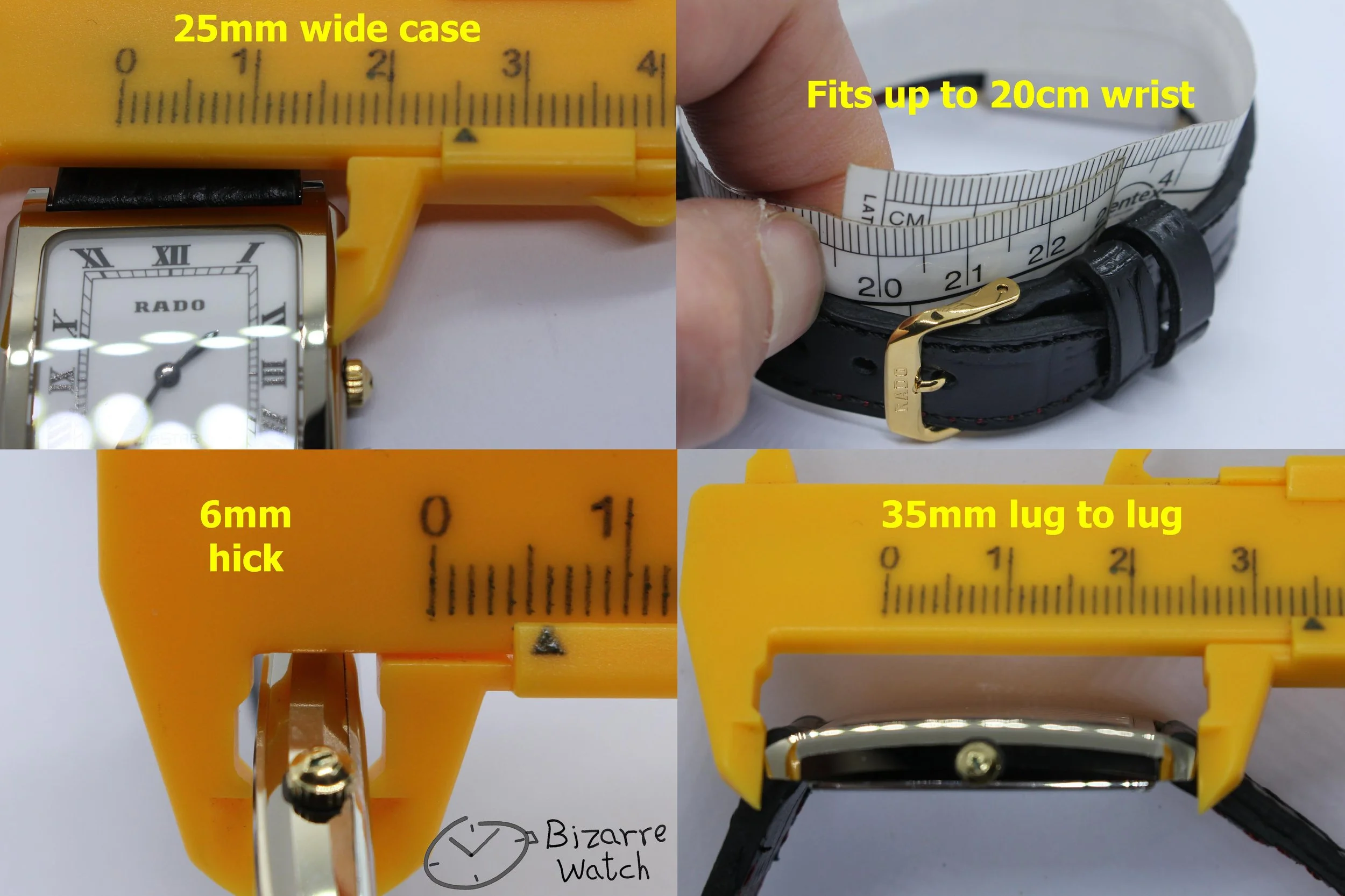 size dimensions wrist 160.0394.3 vintage roman numerals date Scratchproof 26mm Rado Diastar Tungsten case Genuine Leather Watch men women unisex bizarre