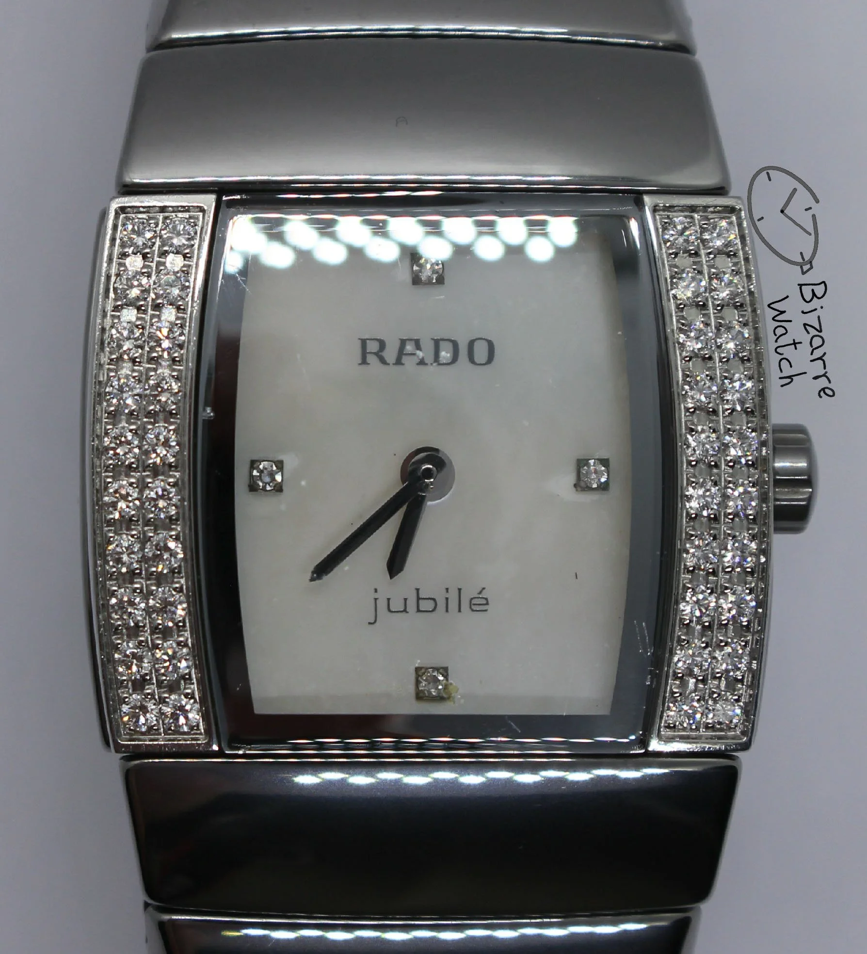 Diamond Rado Sintra Jubilé jubilee jubile Mother Of Pearl 22mm 153.0578.3 Ceramic Watch ladies women titanium silver bizarre