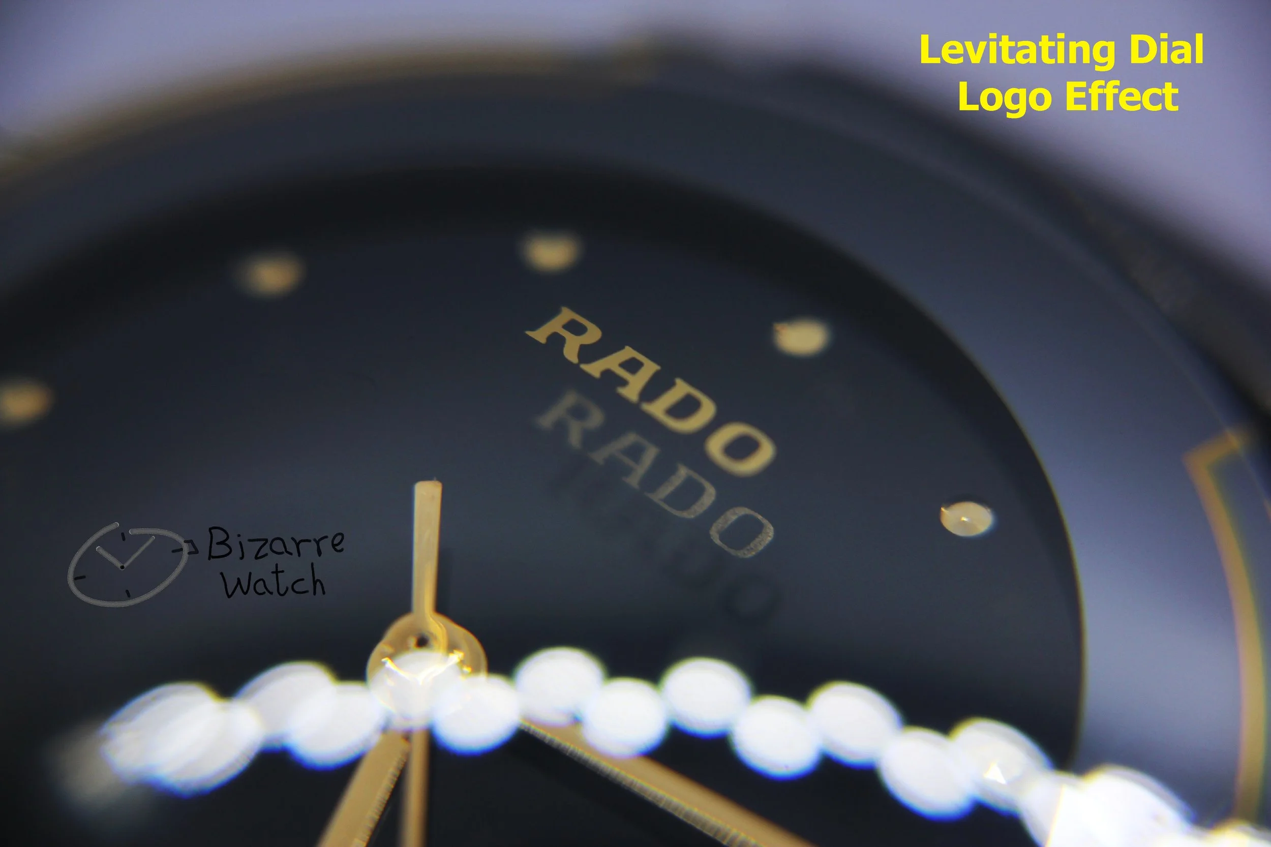 RARE Levitating Logo Rado Coupole Silver Scratchproof Ceramic 