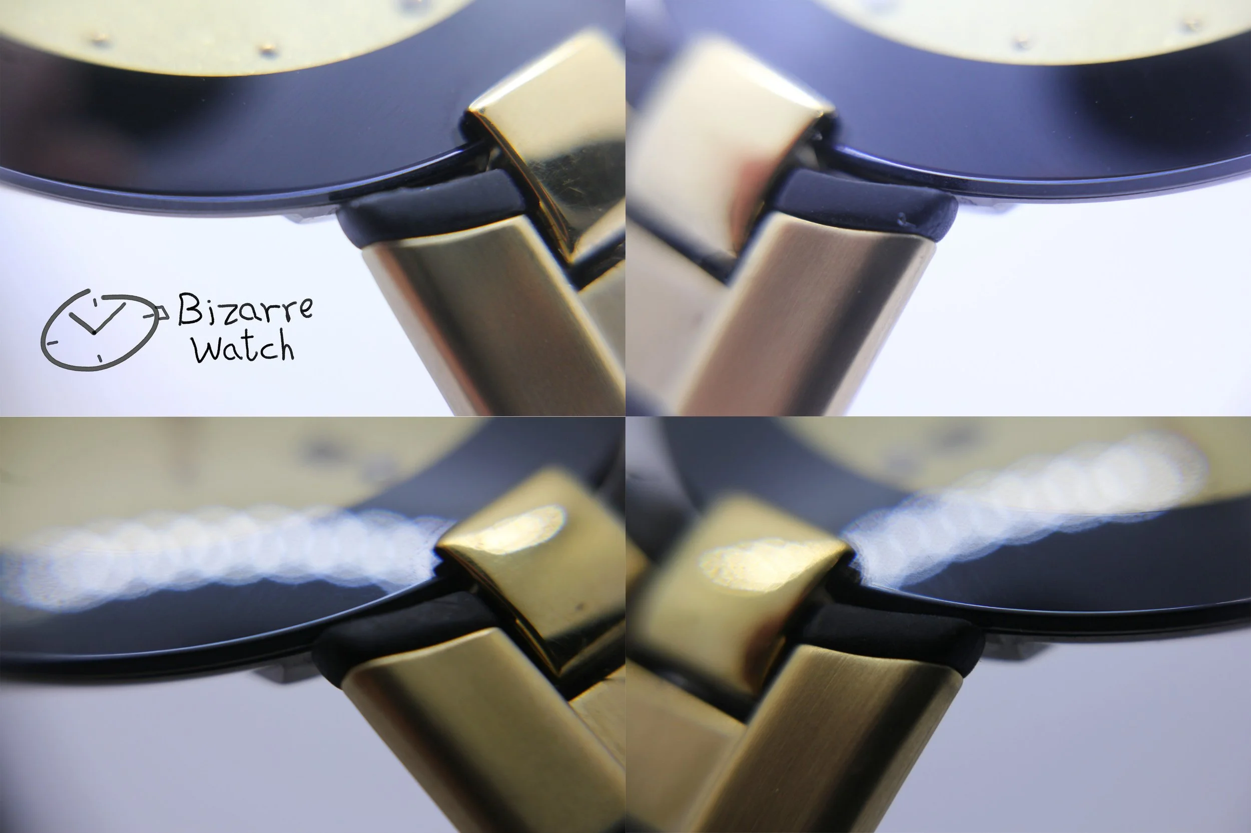 four corner vintage RARE Rado La Coupole 129.4075.4 gold plated goldplated Steel Rubber Bracelet Watch men women unisex bizarre