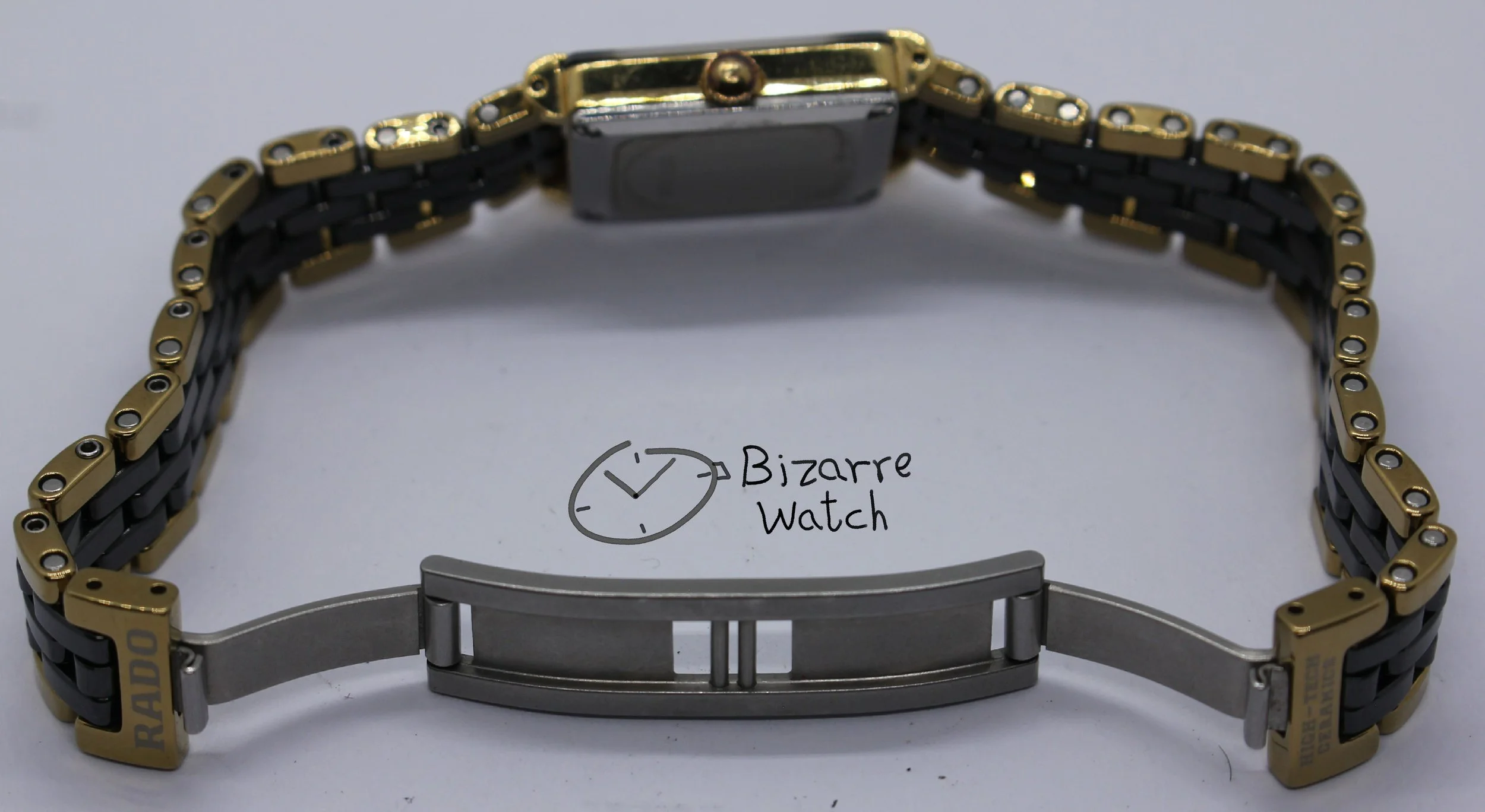 clasp bracelet links 04166 diamonds diamond vintage Jubilé Scratchproof Rado Jubile Diastar 204.0357.3 High Tech Ceramics  ceramic Watch ladies women preowned used