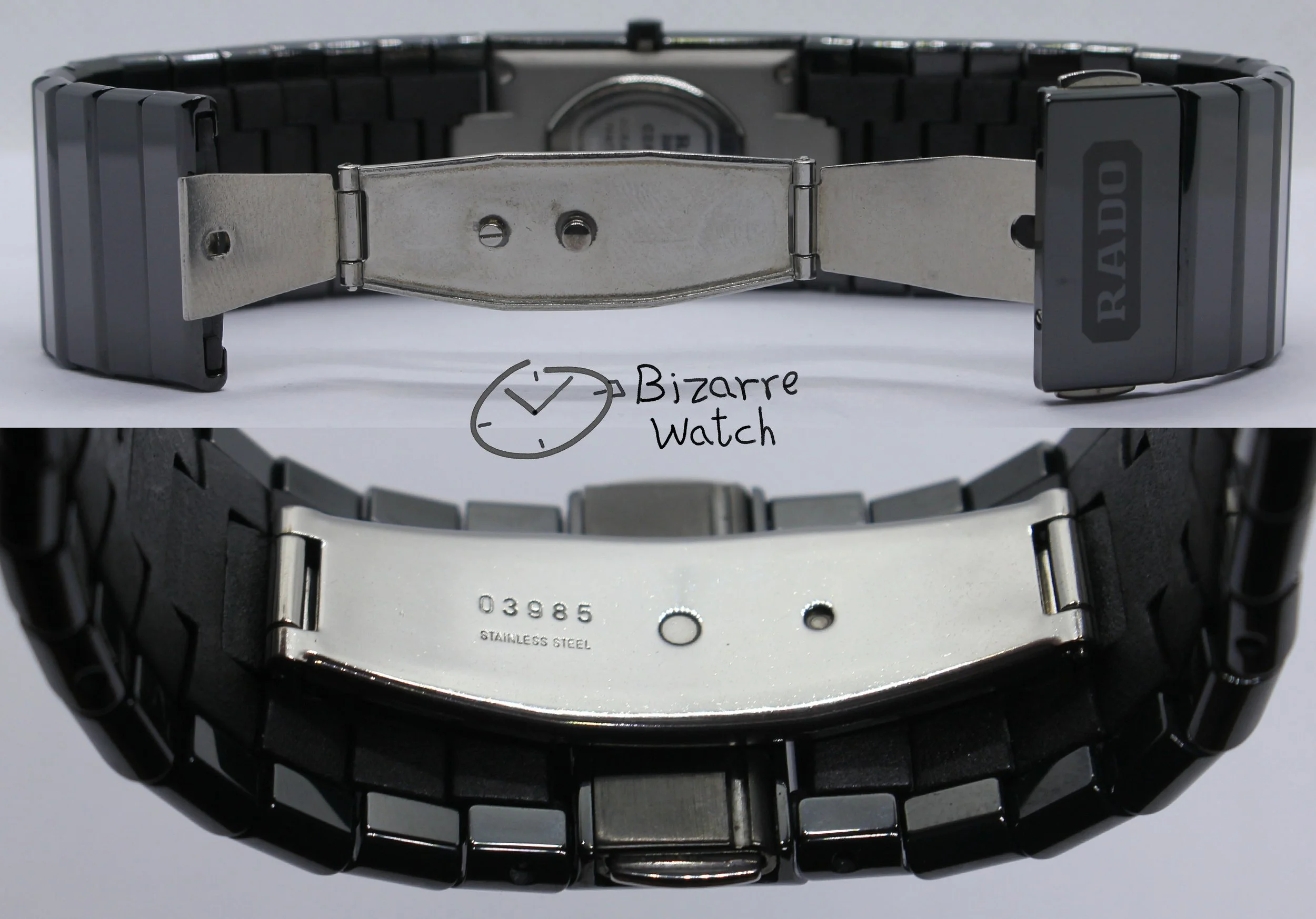 clasp 03985 links bracelet diamond diamonds 205.0295.3 Jubilé Scratchproof Rado Ceramica ceramic Diastar watch bizarre men women