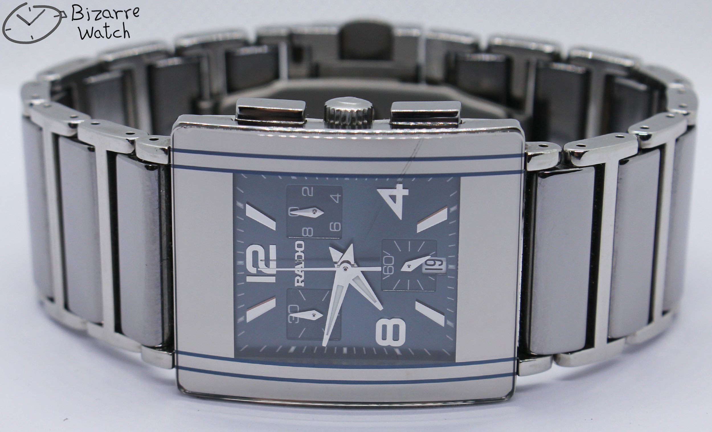 Rado Diastar Chronograph Integral 538.0591.3 Ceramic blue silver Watch Titanium ETA 251.471 Movement men unisex women