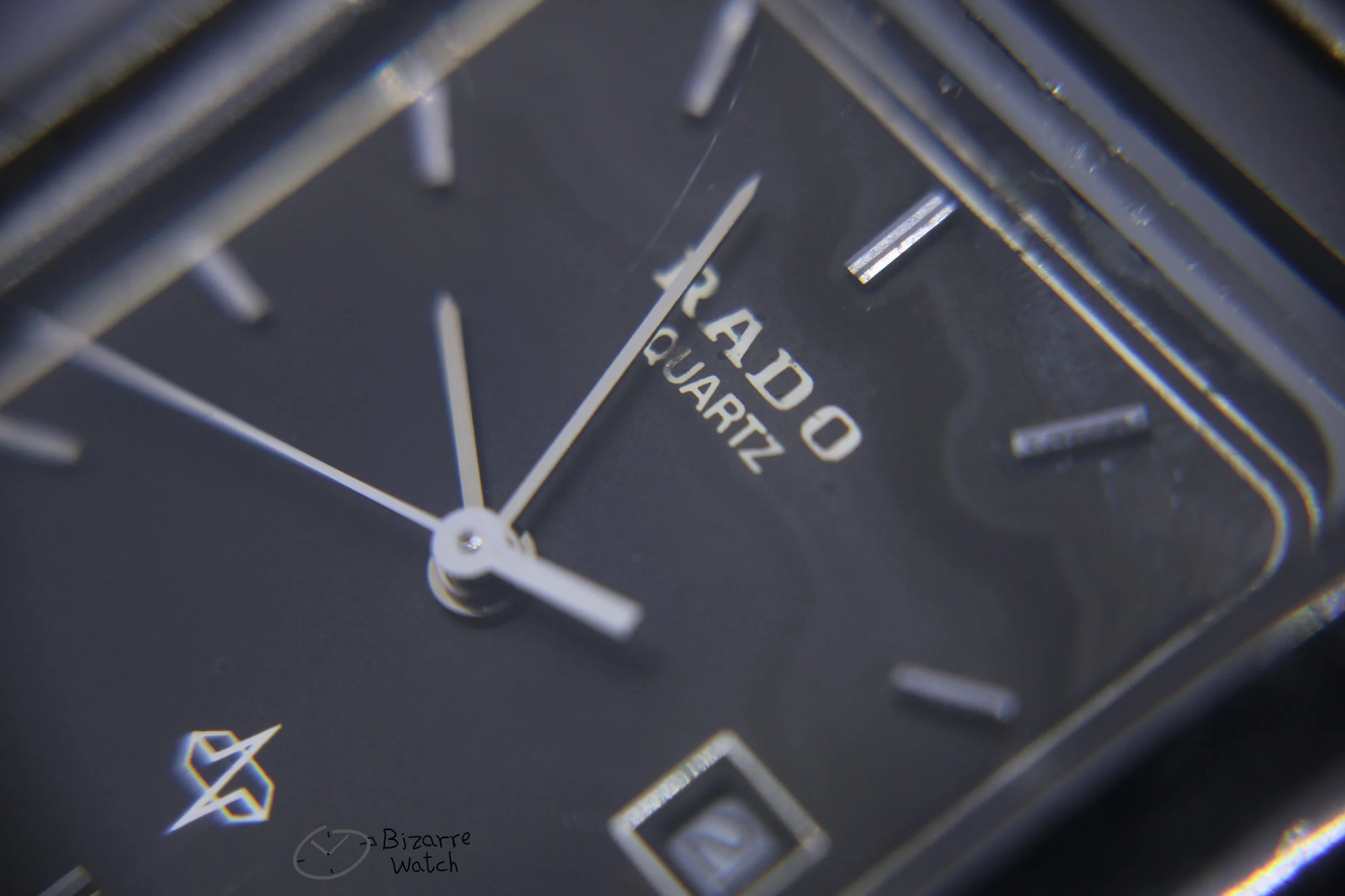 dial hands logo date crown  Vintage Rado 111.3106.4 stainless steel Watch preowned used bizarre