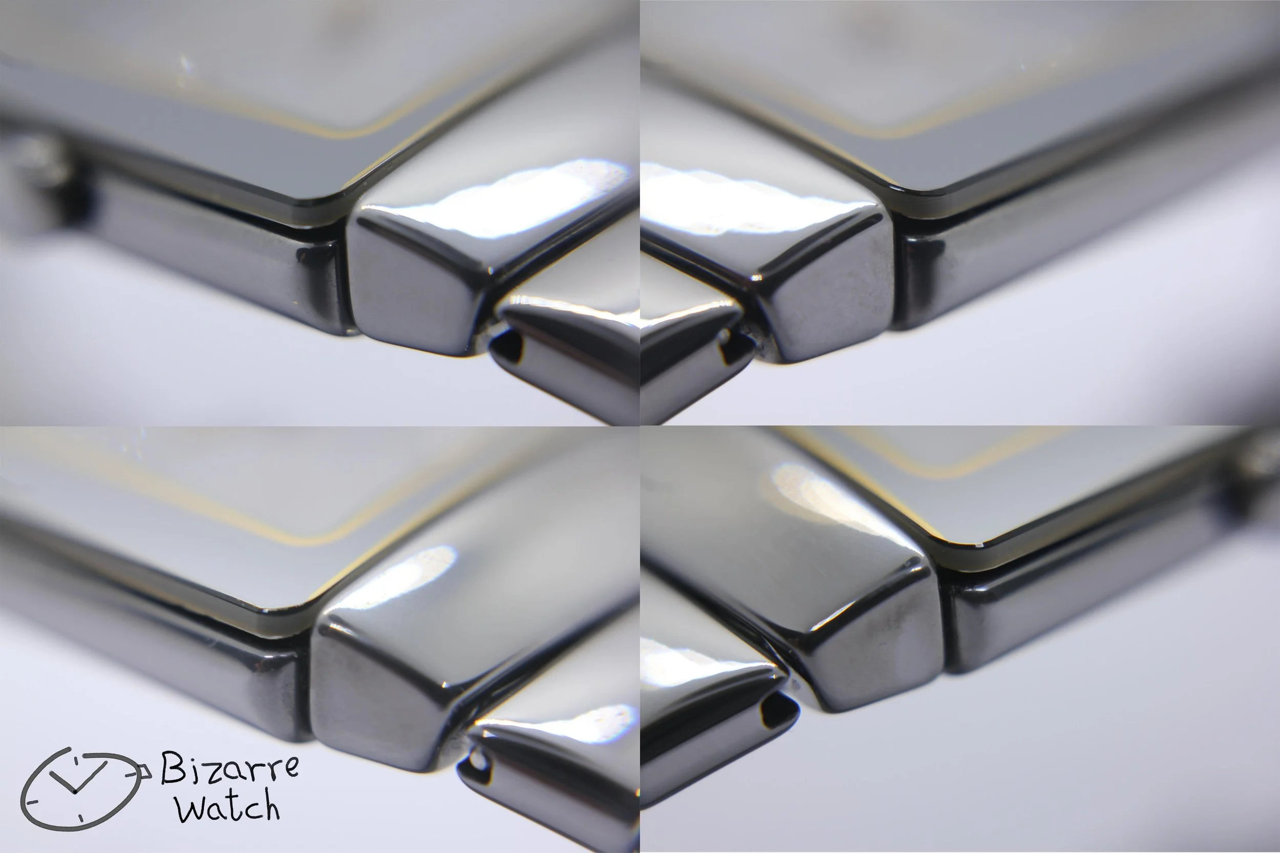 four corner sapphire crystal diamond vintage scratchproof Rado Sintra jubile jubilee Jubilé Mirror Dial Silver 152.0332.3 Ceramic Titanium Watch women men unisex bizarre