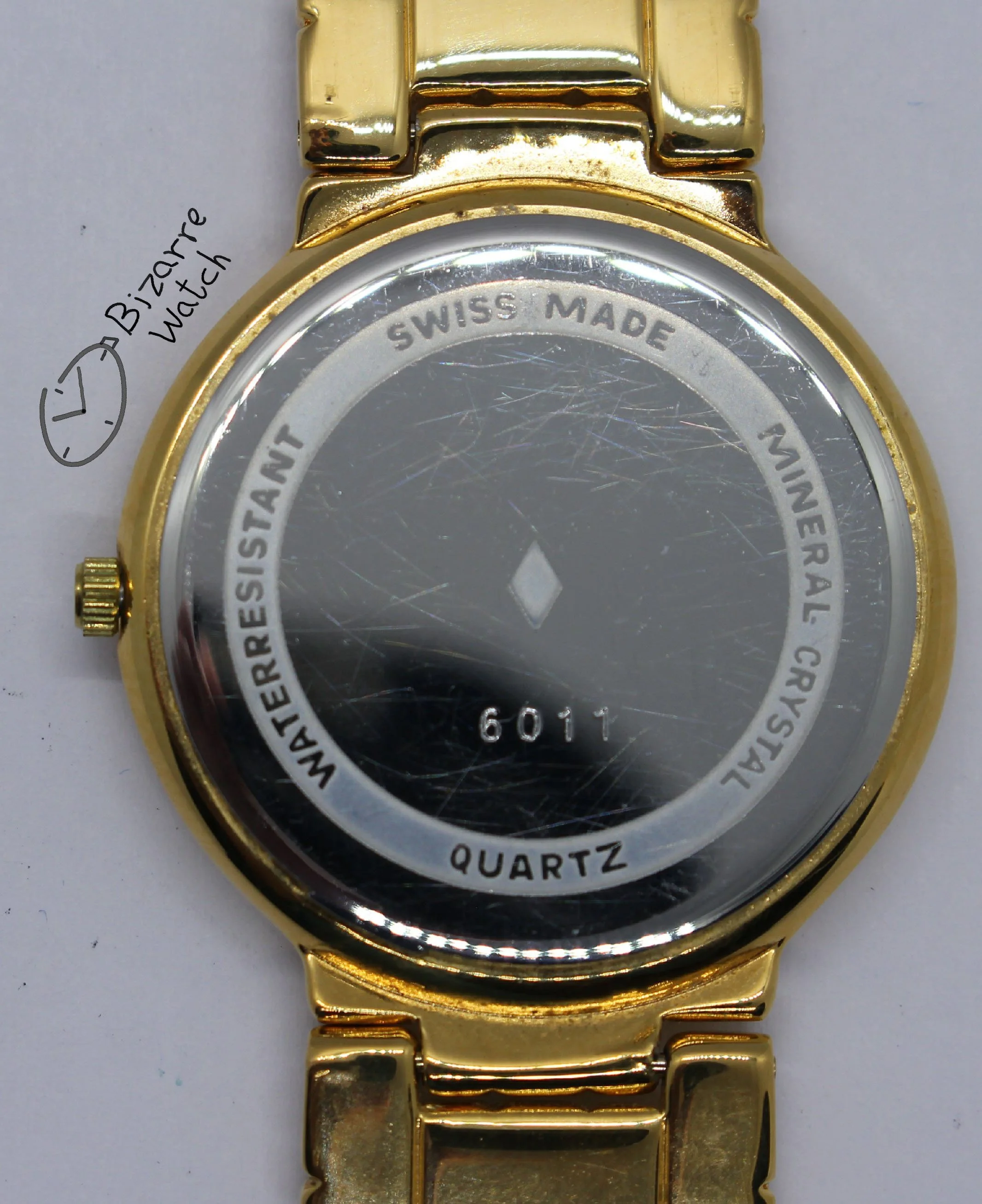 caseback plated gold Goldplated Mappin and Webb Watch ladies women men bizarre used preowned pre-owned