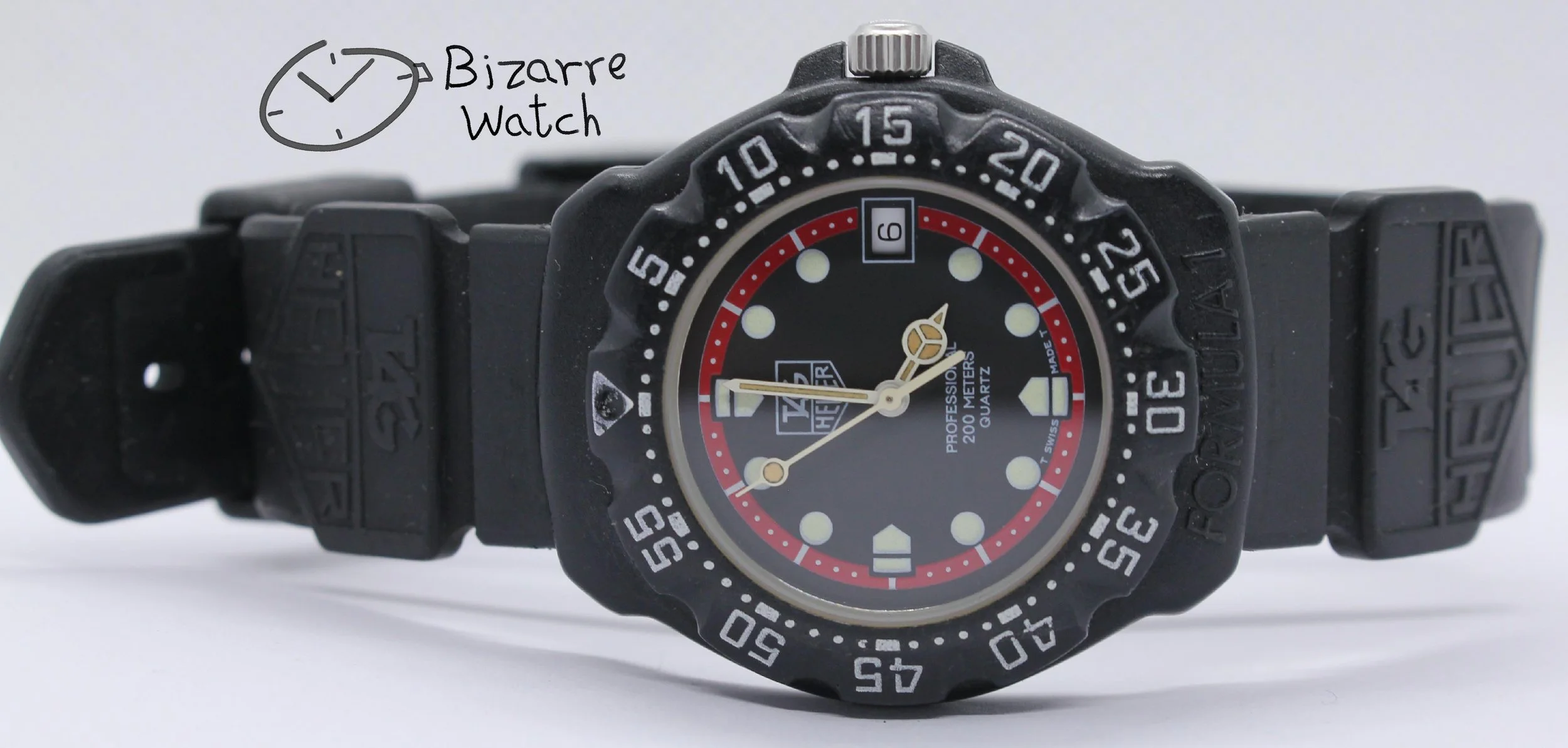 Vintage TAG HEUER Formula 1 200M All Black With Date 383.513 Watch men unisex