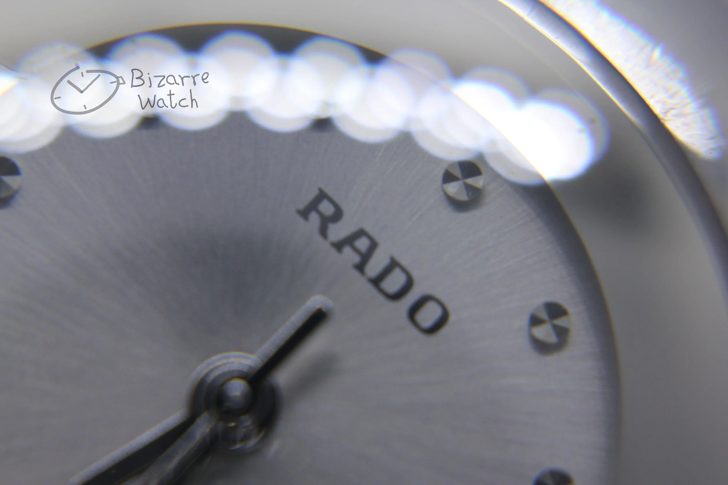 sunburst radial dial 010 hands logo stainless steel Ladies RADO Coupole Diastar Silver Ceramic 318.0549.3 Domed Sapphire Watch women bizarre bizarrewatch