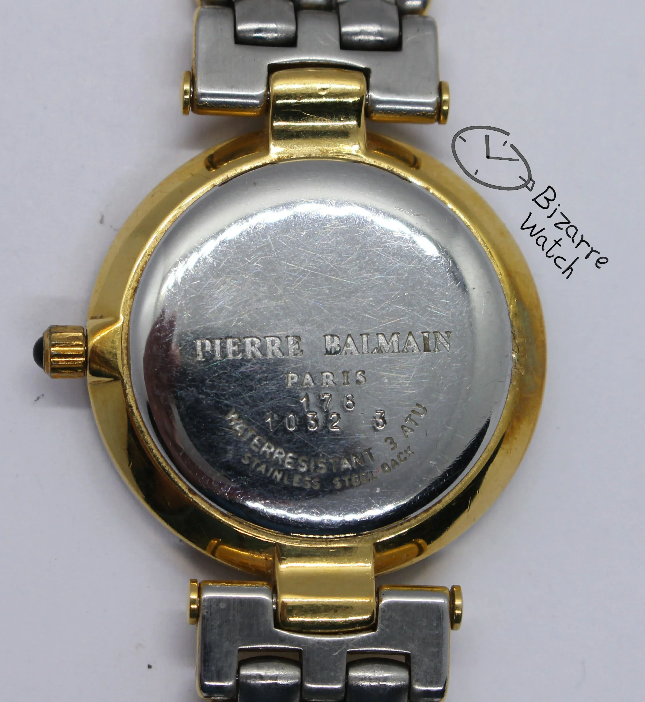 caseback small seconds Vintage Ladies Goldplated Pierre Balmain Subsecond Hand Watch