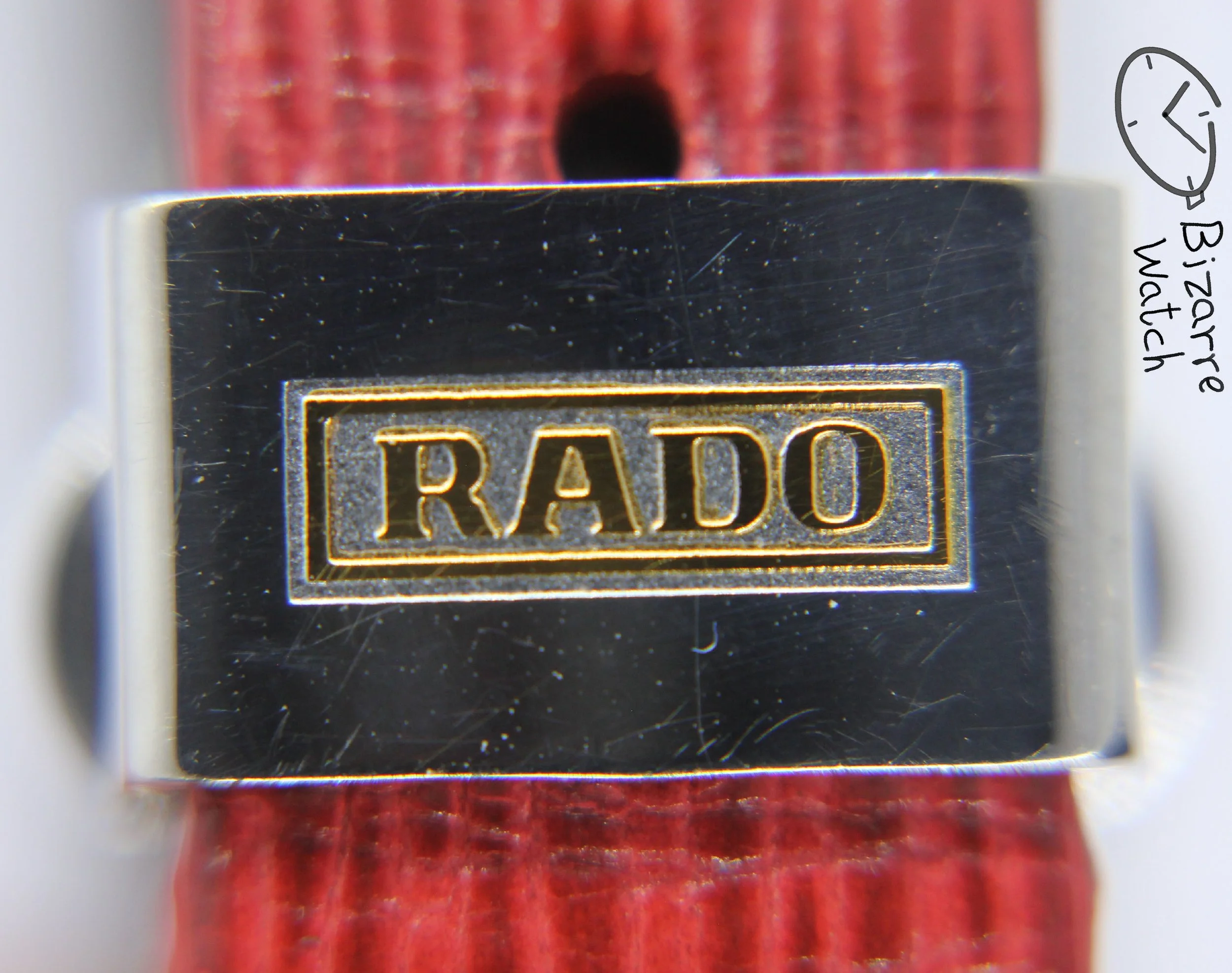 clasp strap bracelet 08724H 08724 vintage nos New Old Stock Scratchproof Rado Ceramica Diastar 963.0350.3 Black Ceramic Red Strap Watch bizarre women ladies