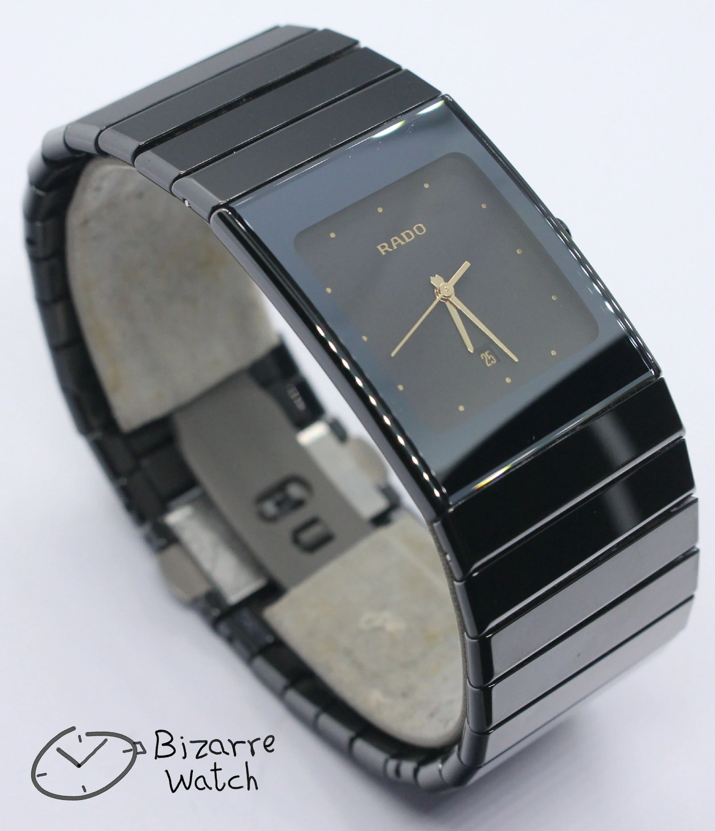 27mm Scratchproof Rado Ceramica Diastar 111.0294.3 Black Ceramic Watch bizarre women men unisex used preowned pre-owned