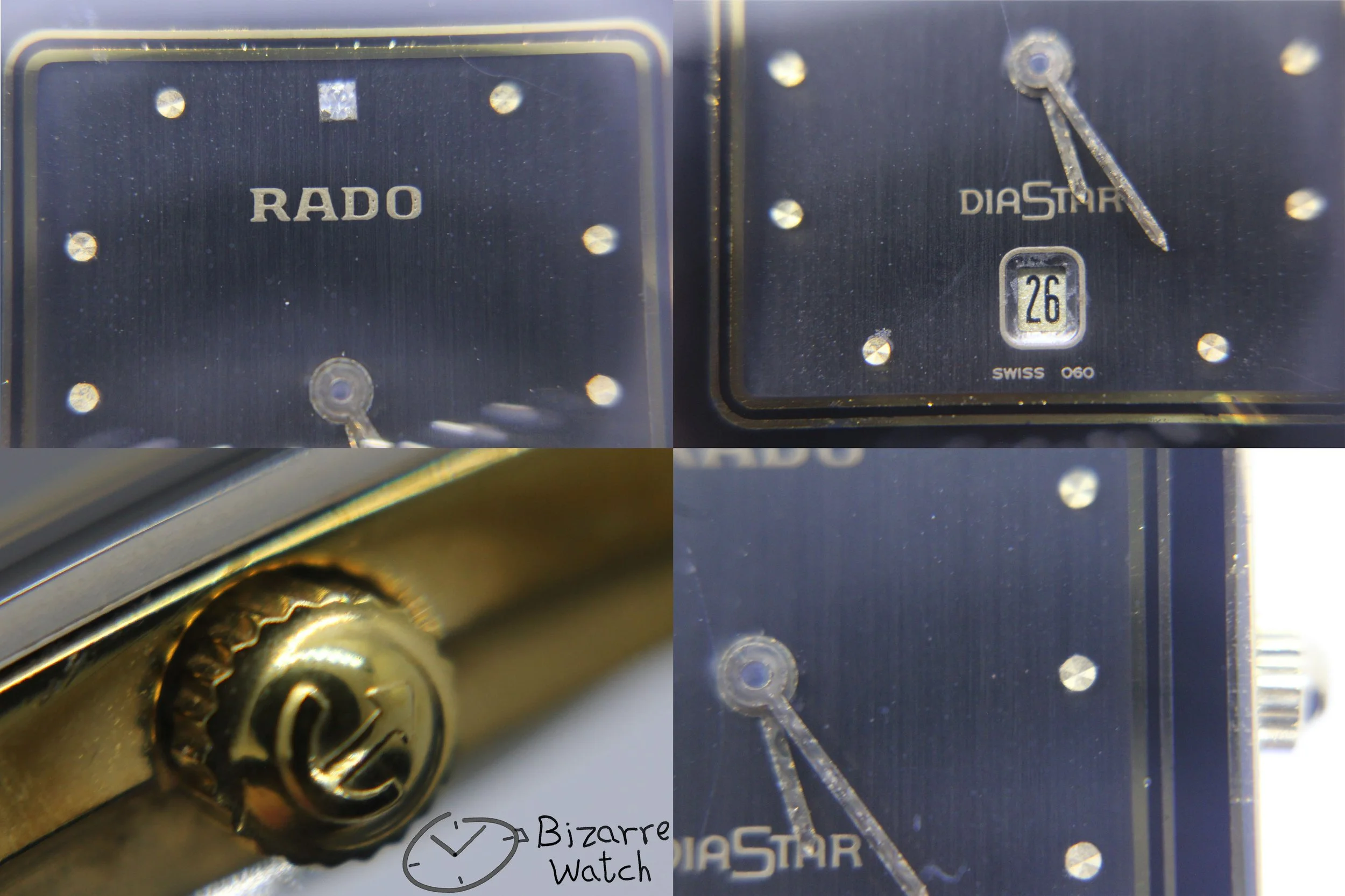 crown dial 060 hands logo vintage Scratchproof Rado Integral Diastar Ceramic 160.0281.3N 160.0281.3 Watch bizarre men unisex women preowned used
