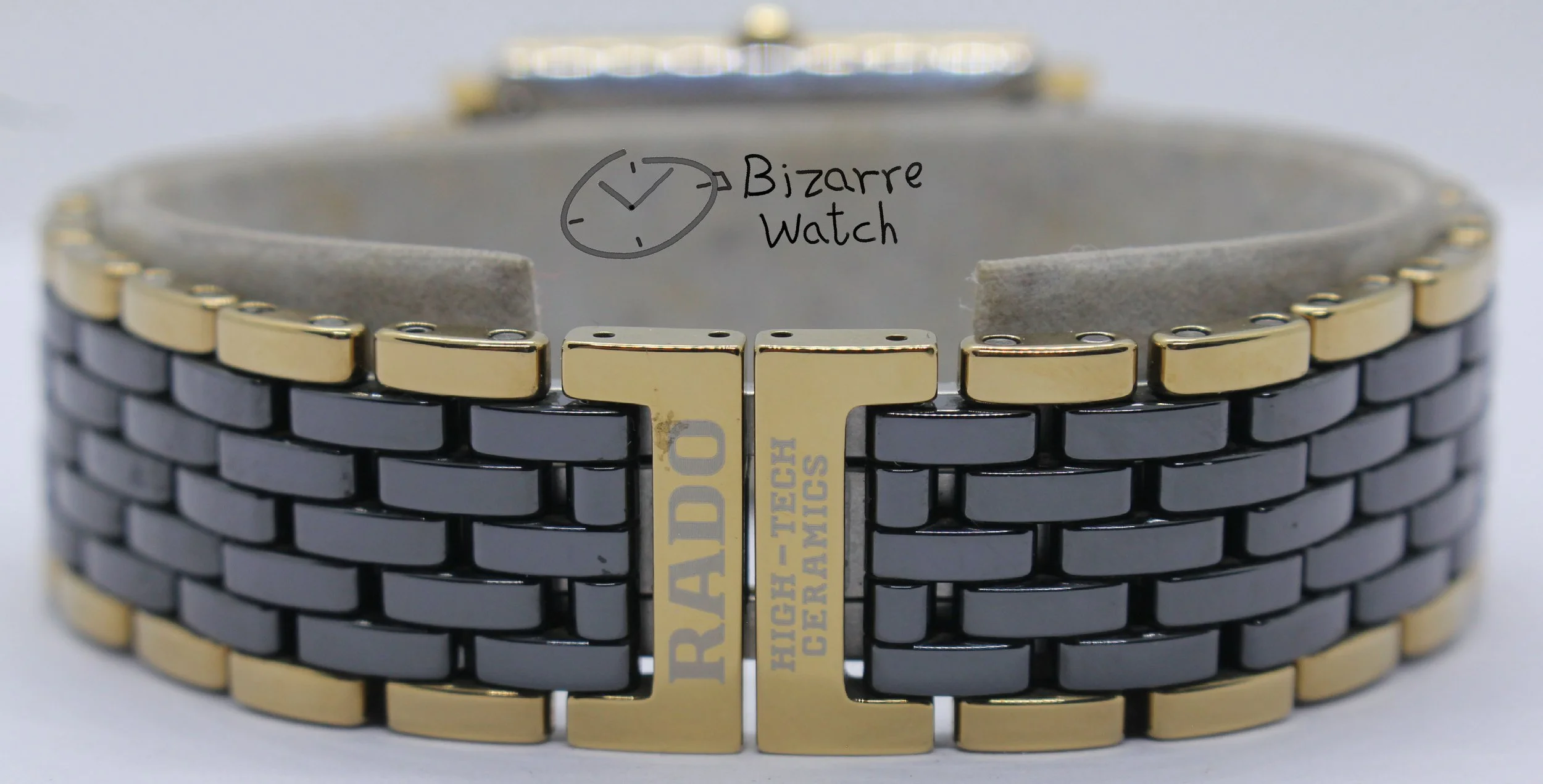 bracelet links clasp 04165 4 diamonds diamond vintage Jubilé Scratchproof Rado Jubile Diastar 204.0356.3 High Tech Ceramics  ceramic Watch ladies women preowned used