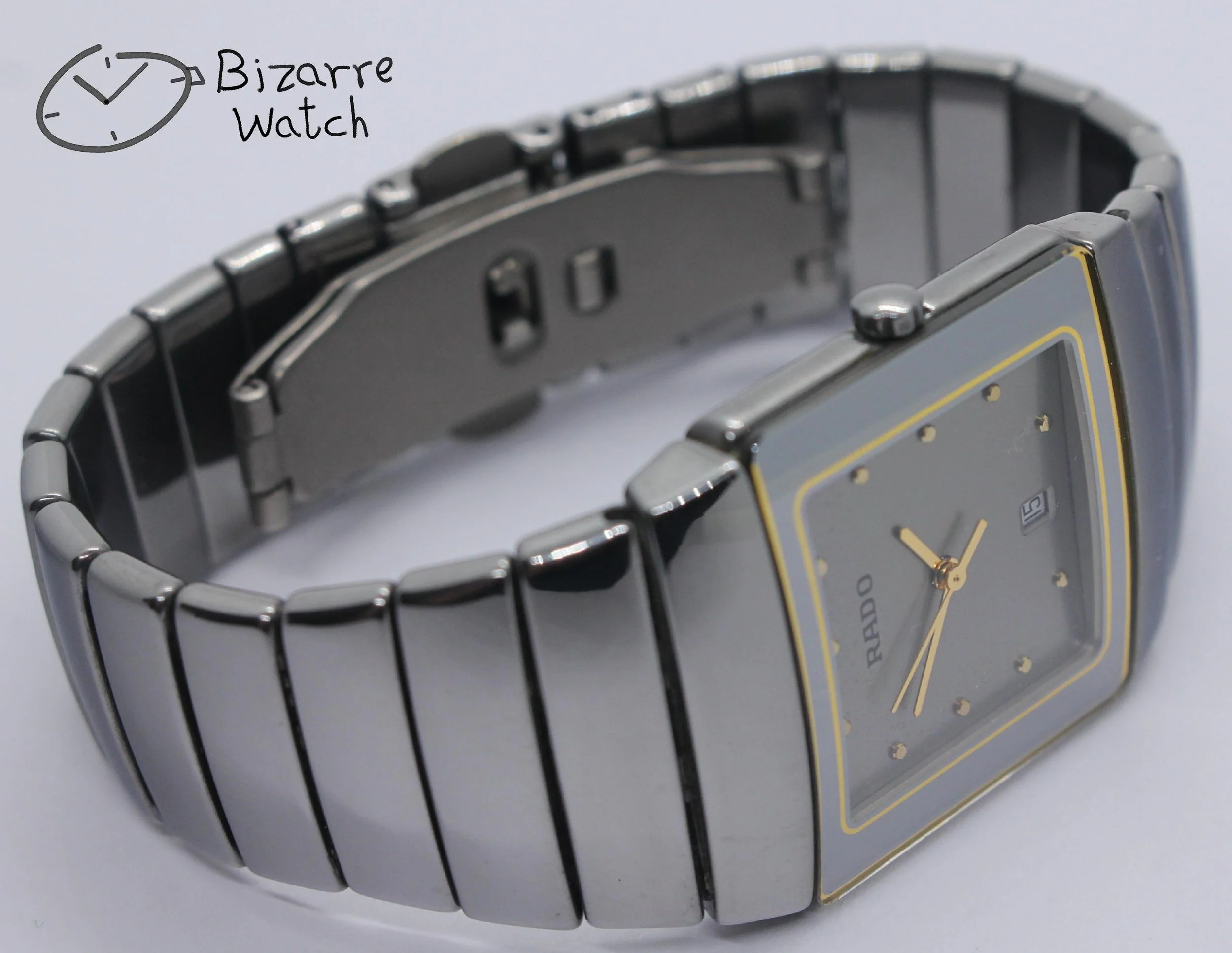 side polarised polarized lens view vintage scratchproof Rado Diastar Sintra 29mm Silver 152.0332.3 Ceramic Titanium Watch bizarre women men unisex