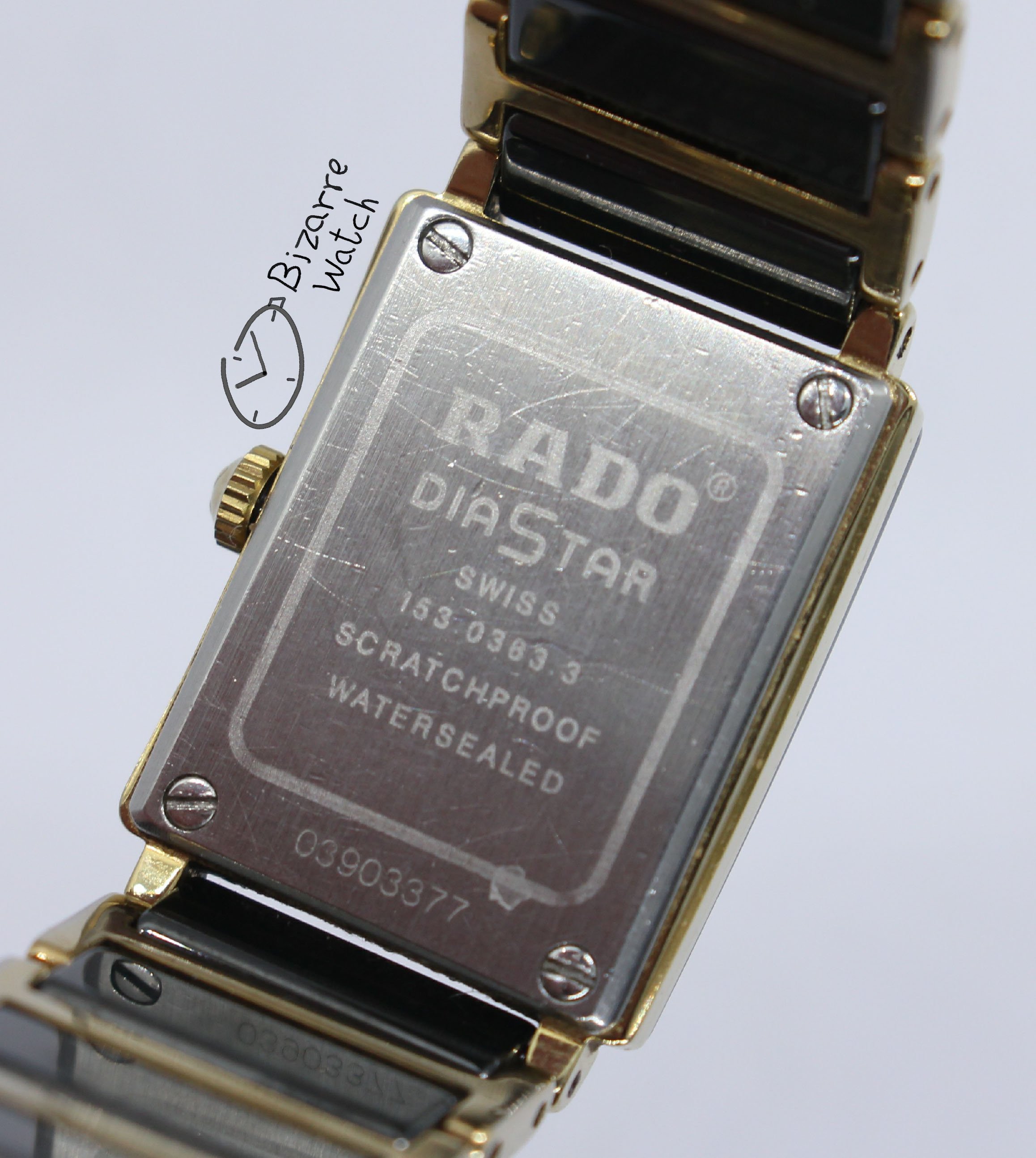 caseback Rado Jubilé Jubile Scratchproof gold Black Ceramic Diastar Integral 153.0383.3 Watch Rado Integral Jubilee 153.0283.3 153.0283.3N bizarre bizarrewatch women ladies