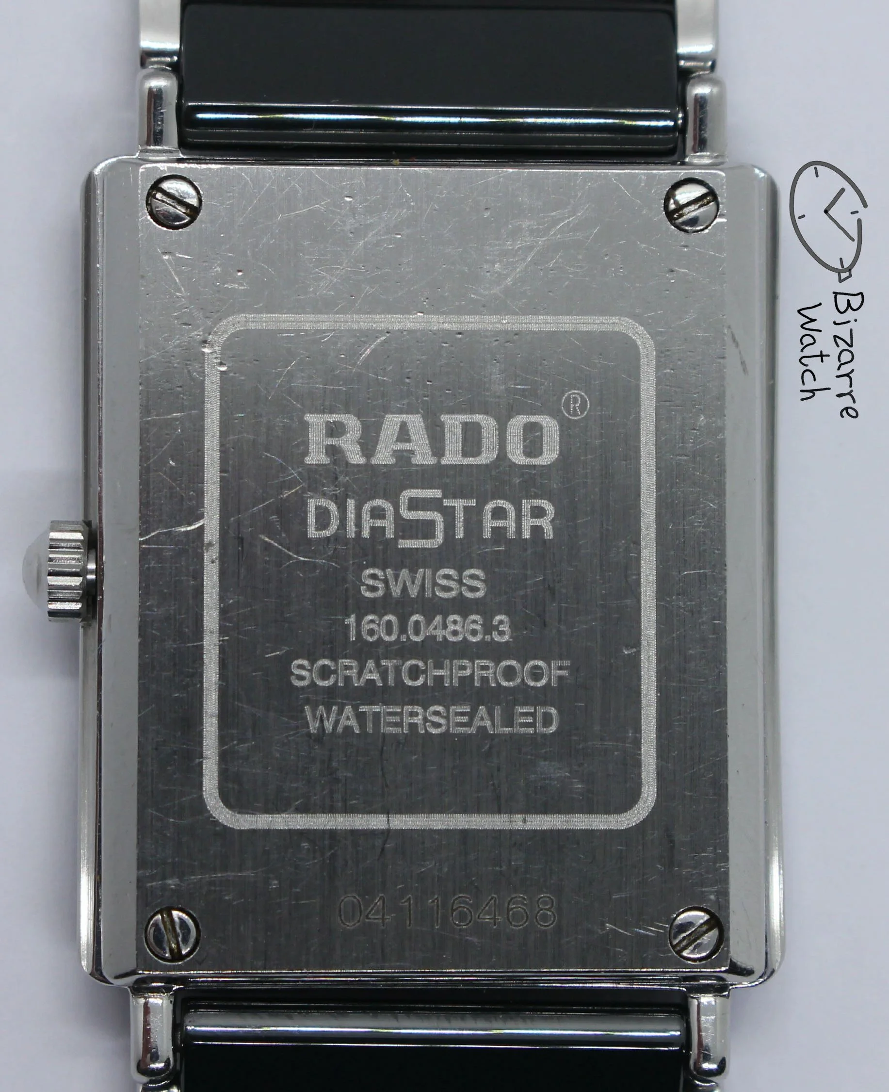 caseback dial 016 Rado Black Ceramic Diastar Integral 160.0486.3 Watch men women unisex bizarre