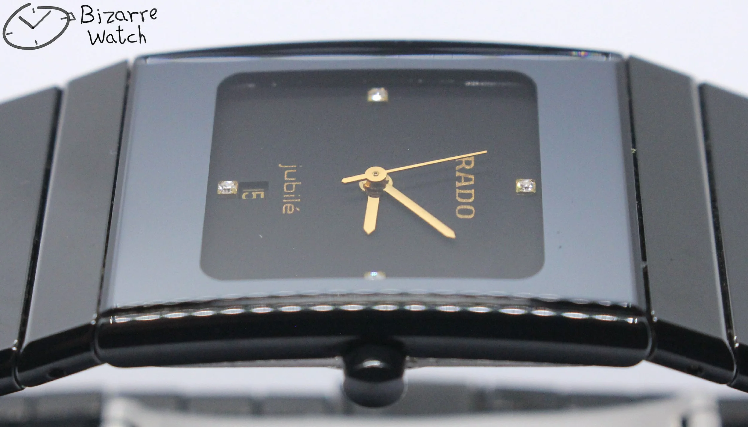 polarised polarized lens view vintage 4 Diamonds 24mm Jubilé Scratchproof Rado Ceramica Jubilee 111.0348.3 Ceramic Watch women men unisex