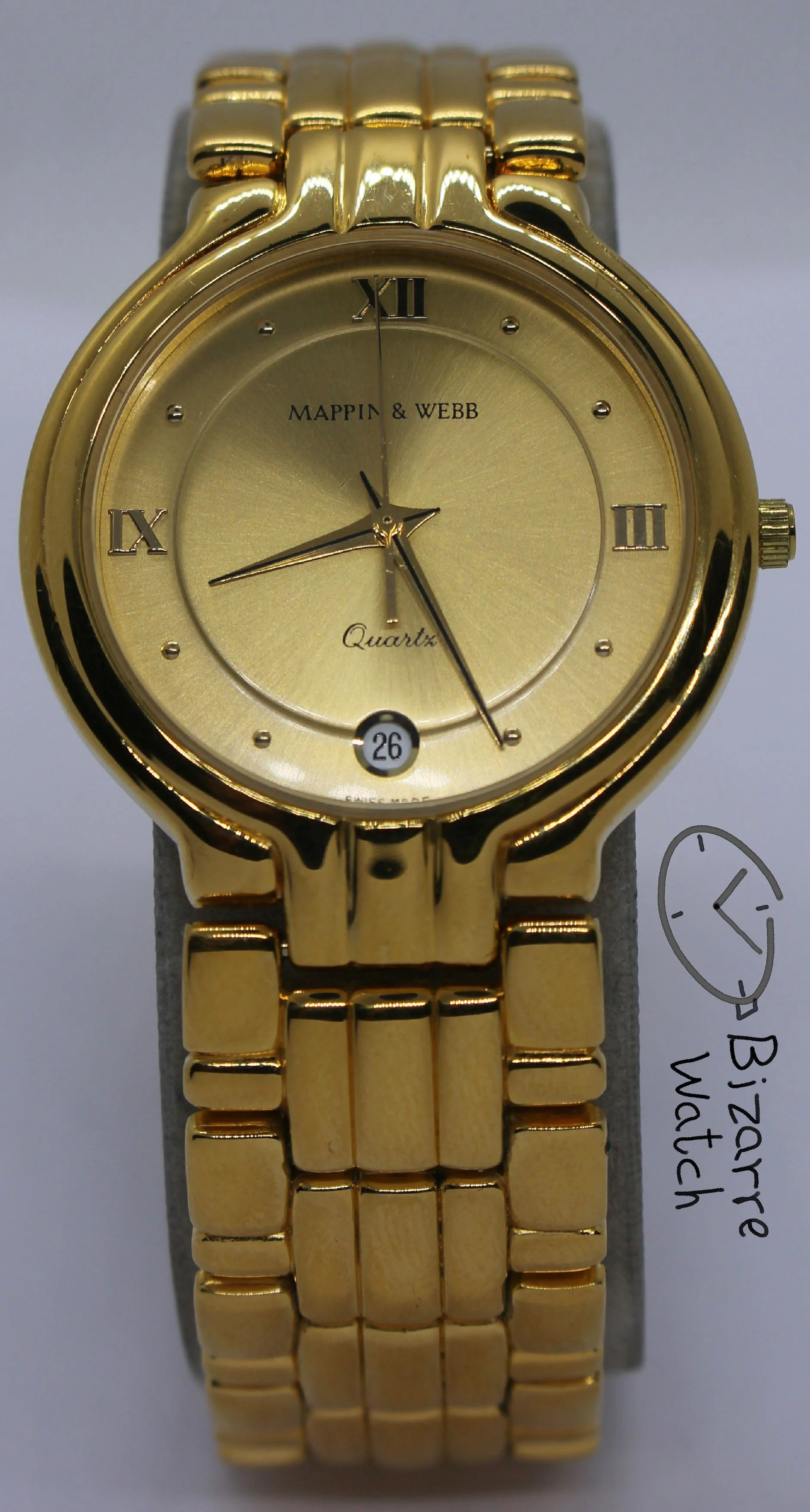 plated gold Goldplated Mappin and Webb Watch ladies women men bizarre used preowned pre-owned