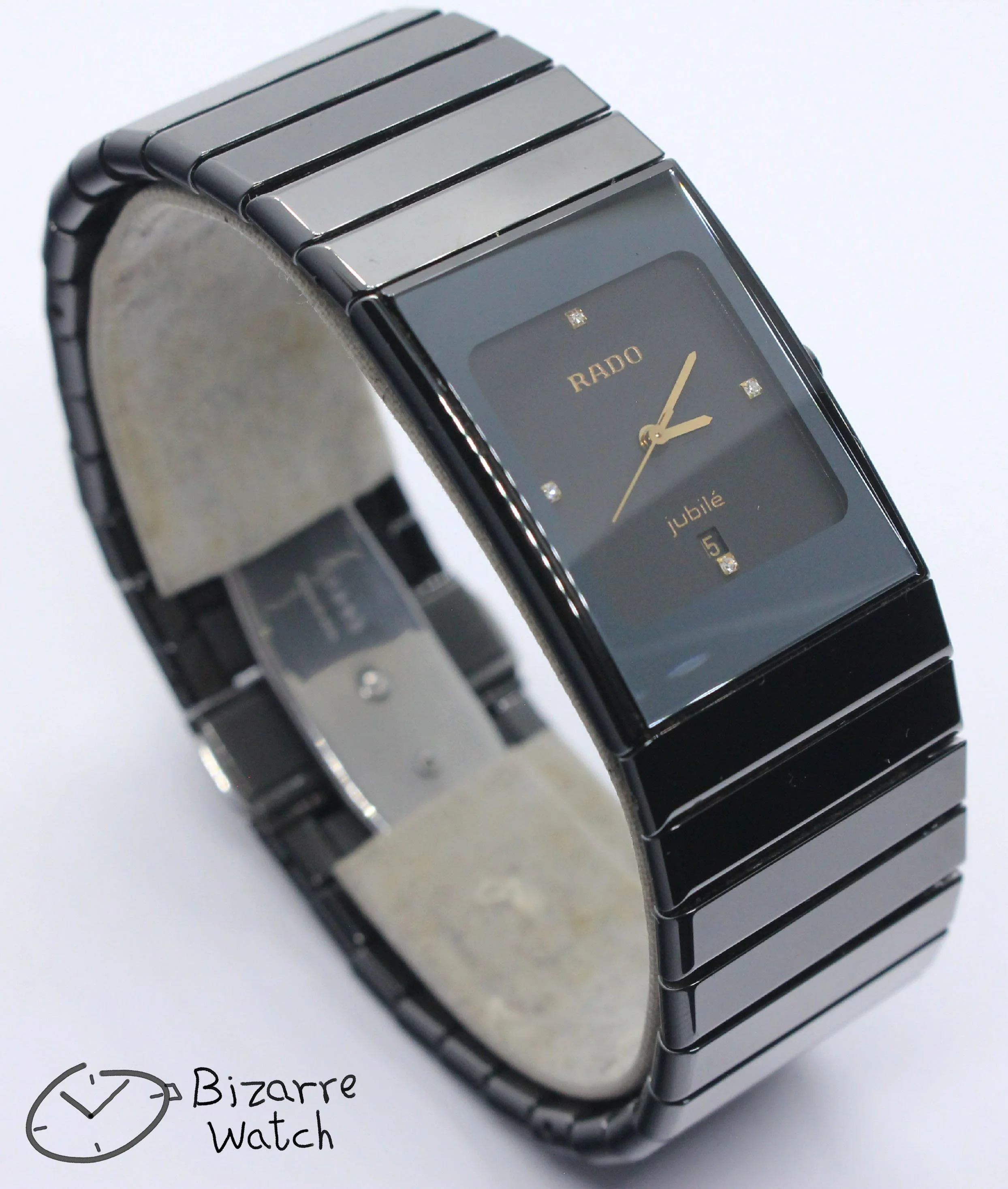 vintage 4 Diamonds 24mm Jubilé Scratchproof Rado Ceramica Jubilee 111.0348.3 Ceramic Watch women men unisex