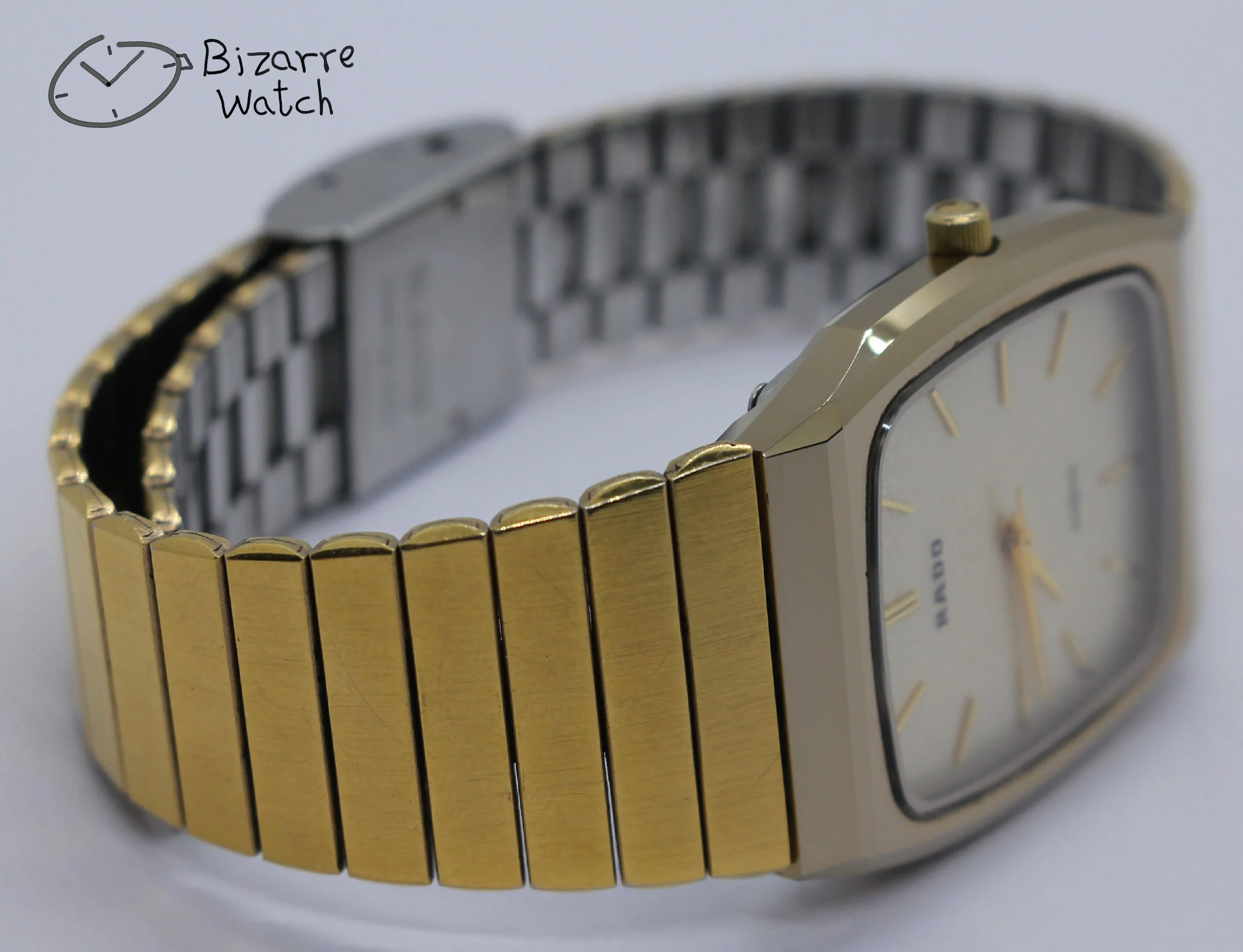 bracelet links gold Vintage Scratchproof Rado Diastar 132.9505.3 Tungsten Goldplated Men Women Unisex Watch bizarre bizarrewatch