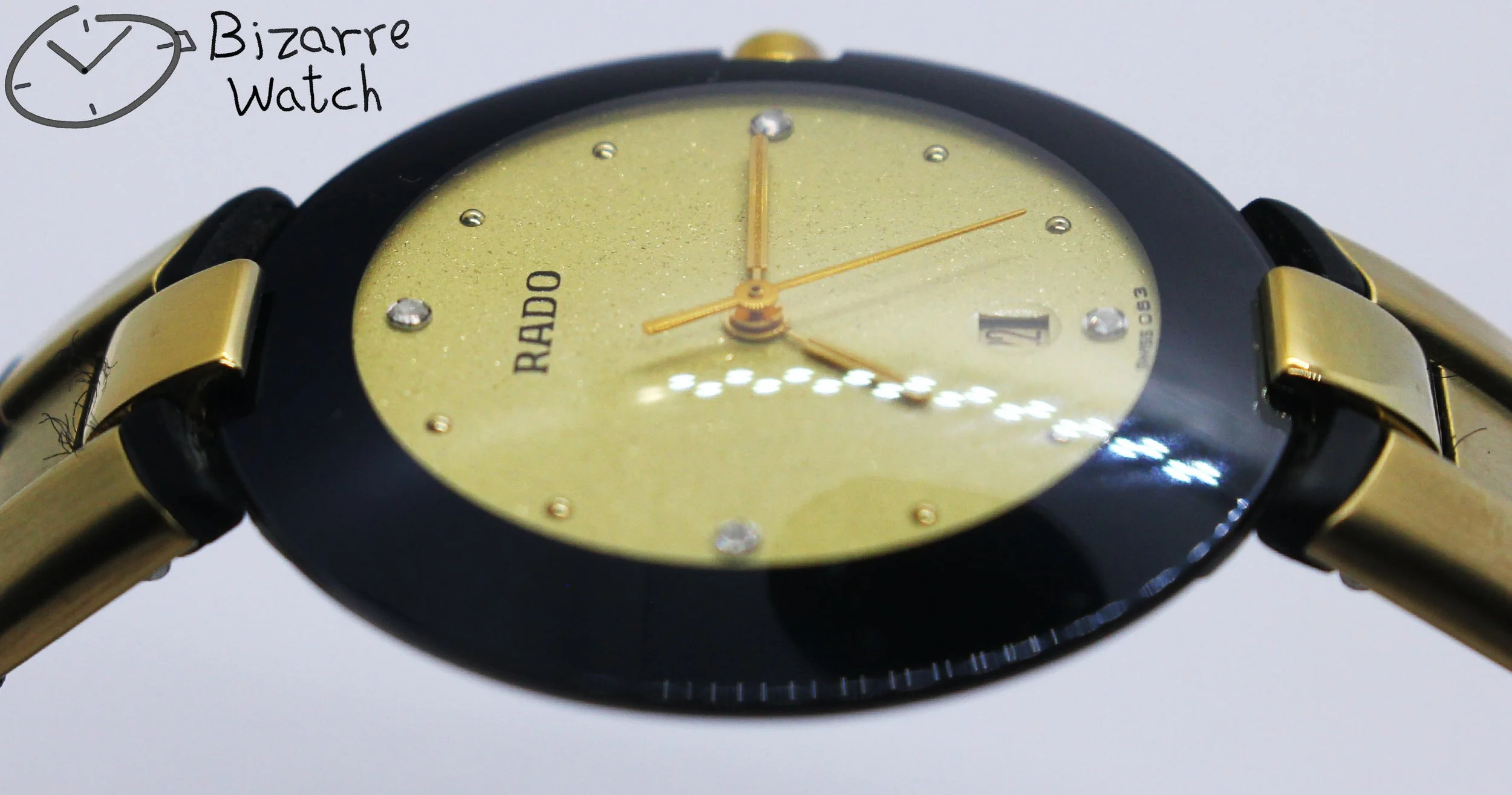 polarised polarized lens view vintage RARE Rado La Coupole 129.4075.4 gold plated goldplated Steel Rubber Bracelet Watch men women unisex bizarre