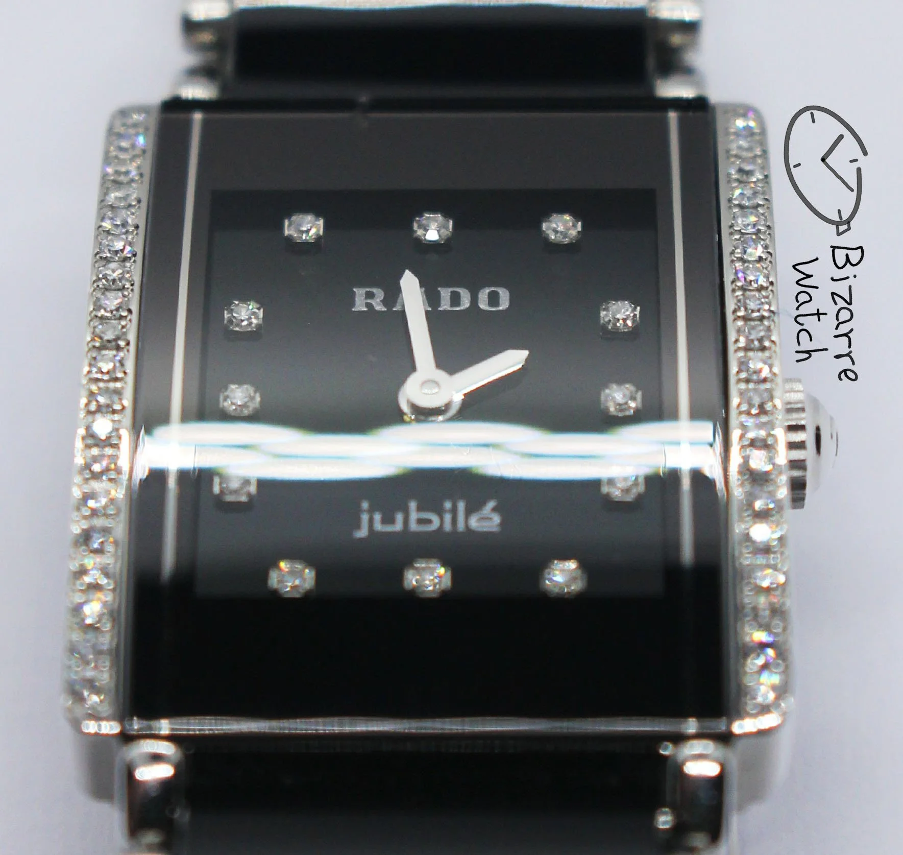 50 Diamonds Ladies Rado Black Ceramic Rado Integral Jubile 