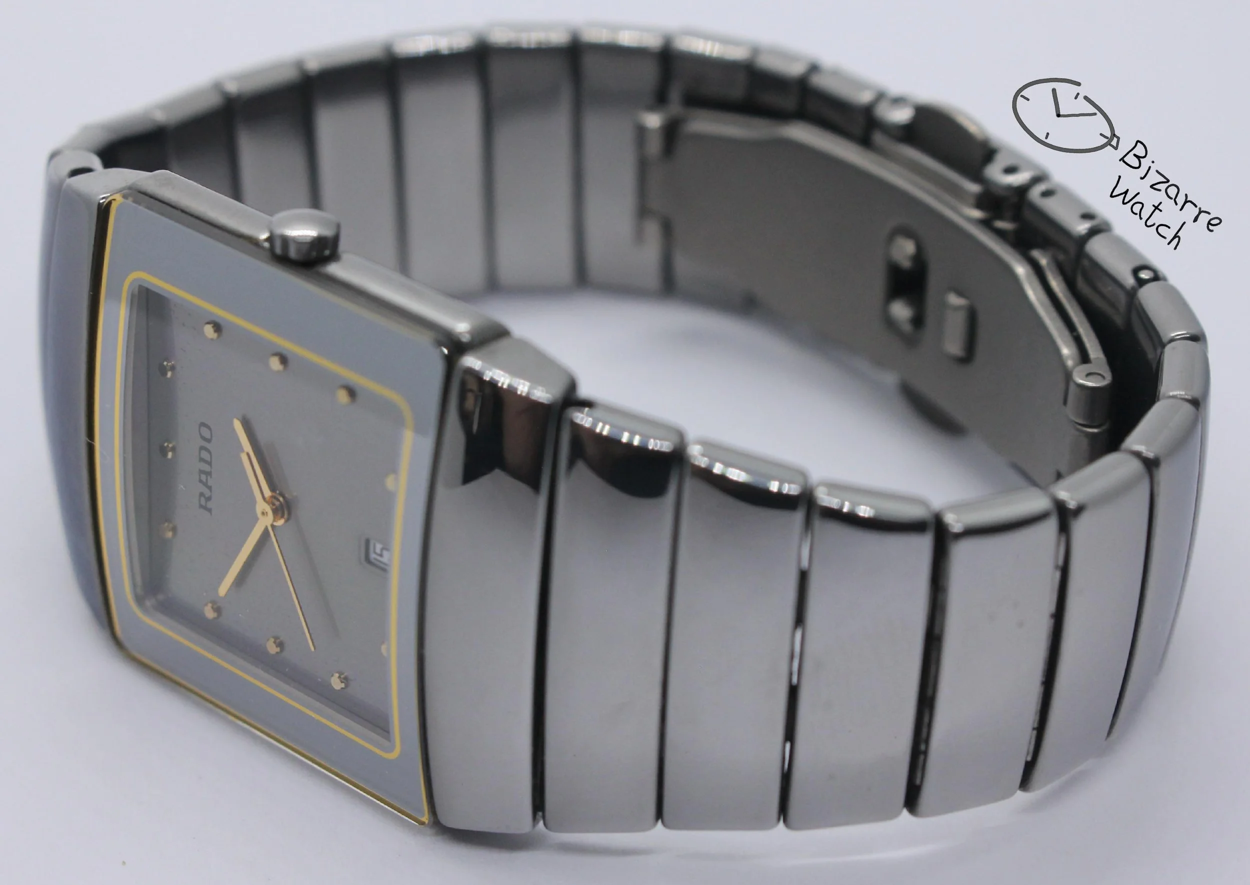 side polarised polarized lens view vintage scratchproof Rado Diastar Sintra 29mm Silver 152.0332.3 Ceramic Titanium Watch bizarre women men unisex