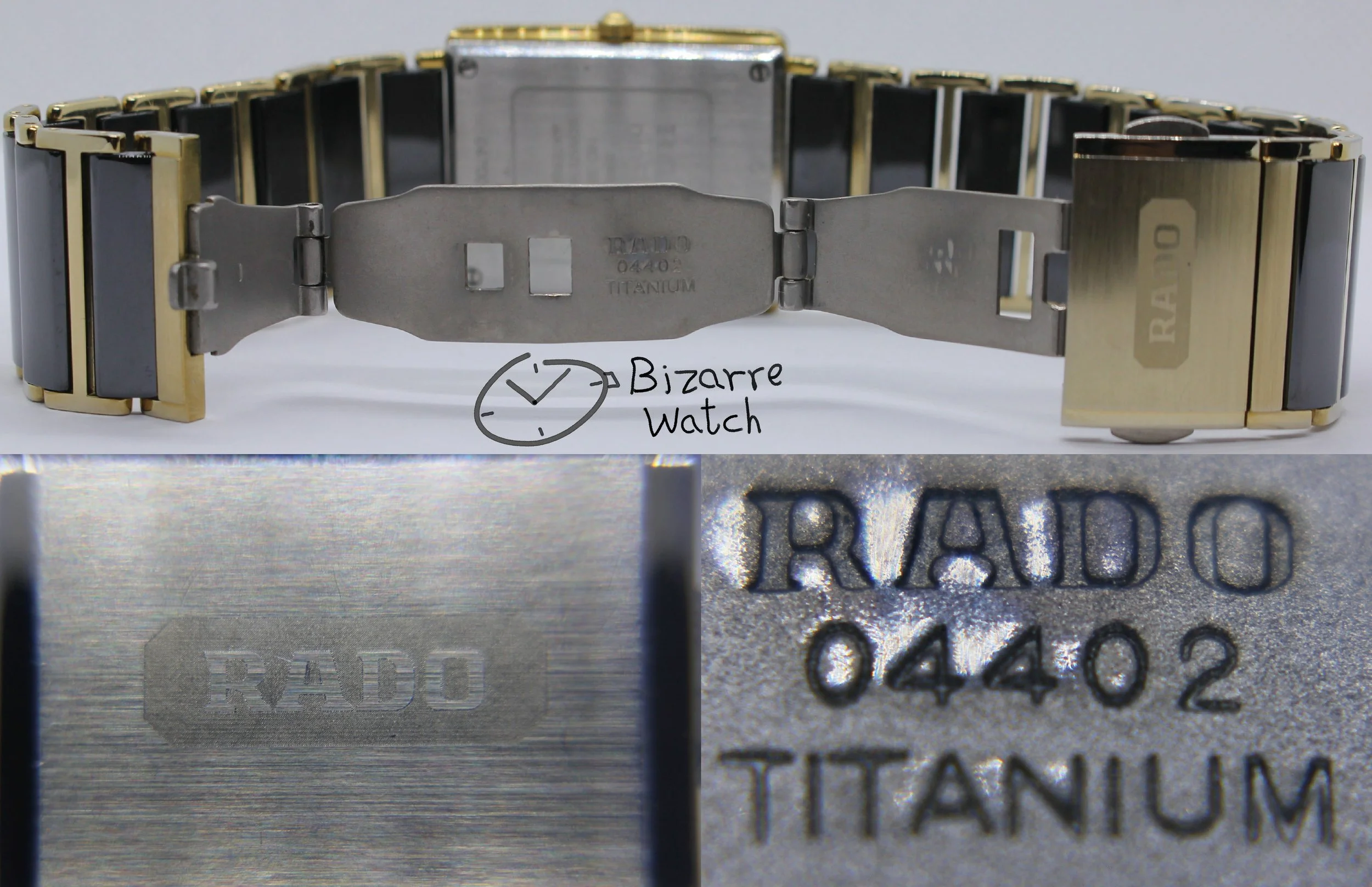 clasp titanium 04402 scratchproof Jubilé Diamond Rado Jubile Gold Black Ceramic Diastar Integral 160.0282.3 Watch bizarre men women unisex