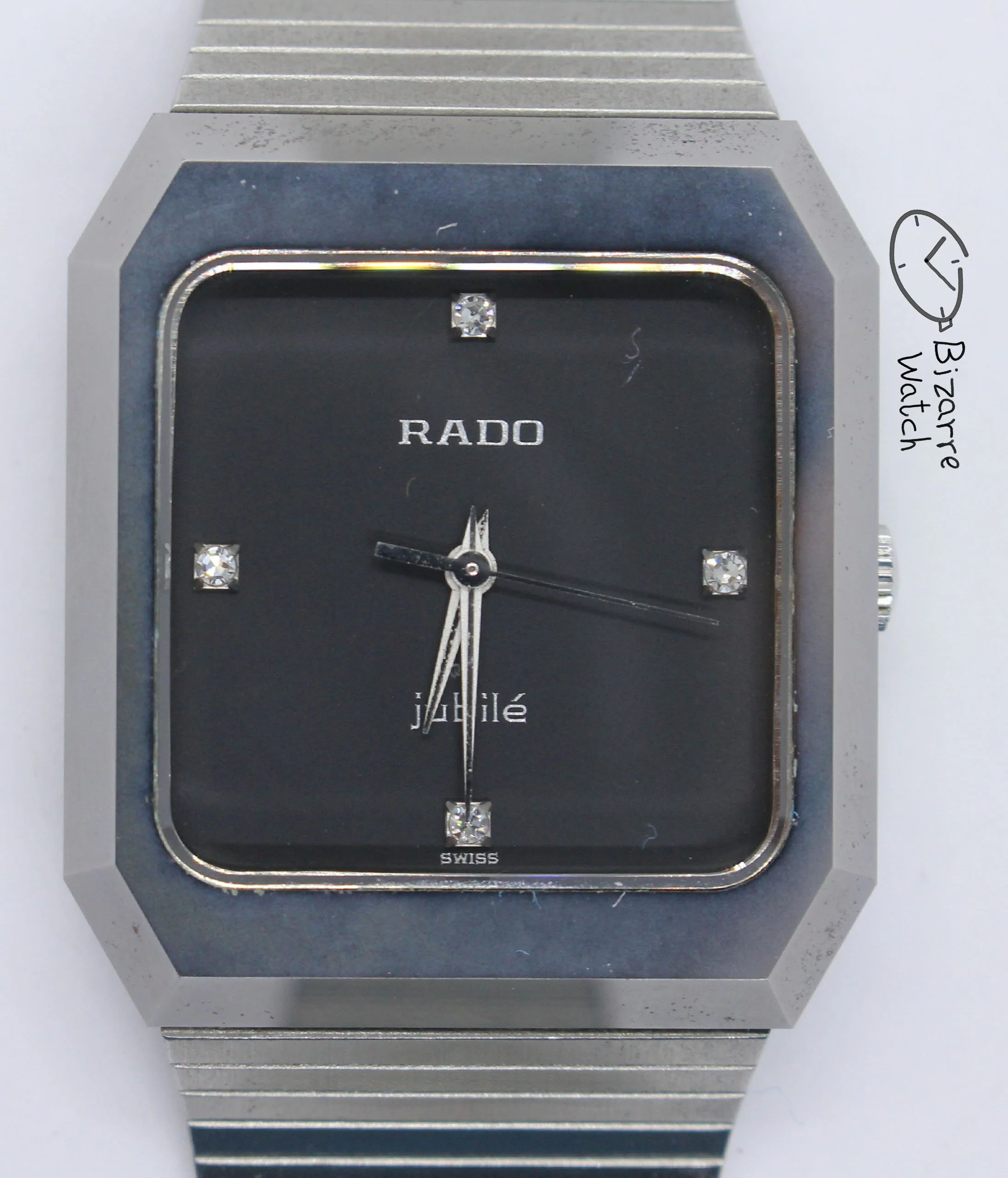 diamond diamonds Jubilé Vintage Rado Jubile Diastar 104.0118.3 Scratchproof 29mm bizarre watch women men