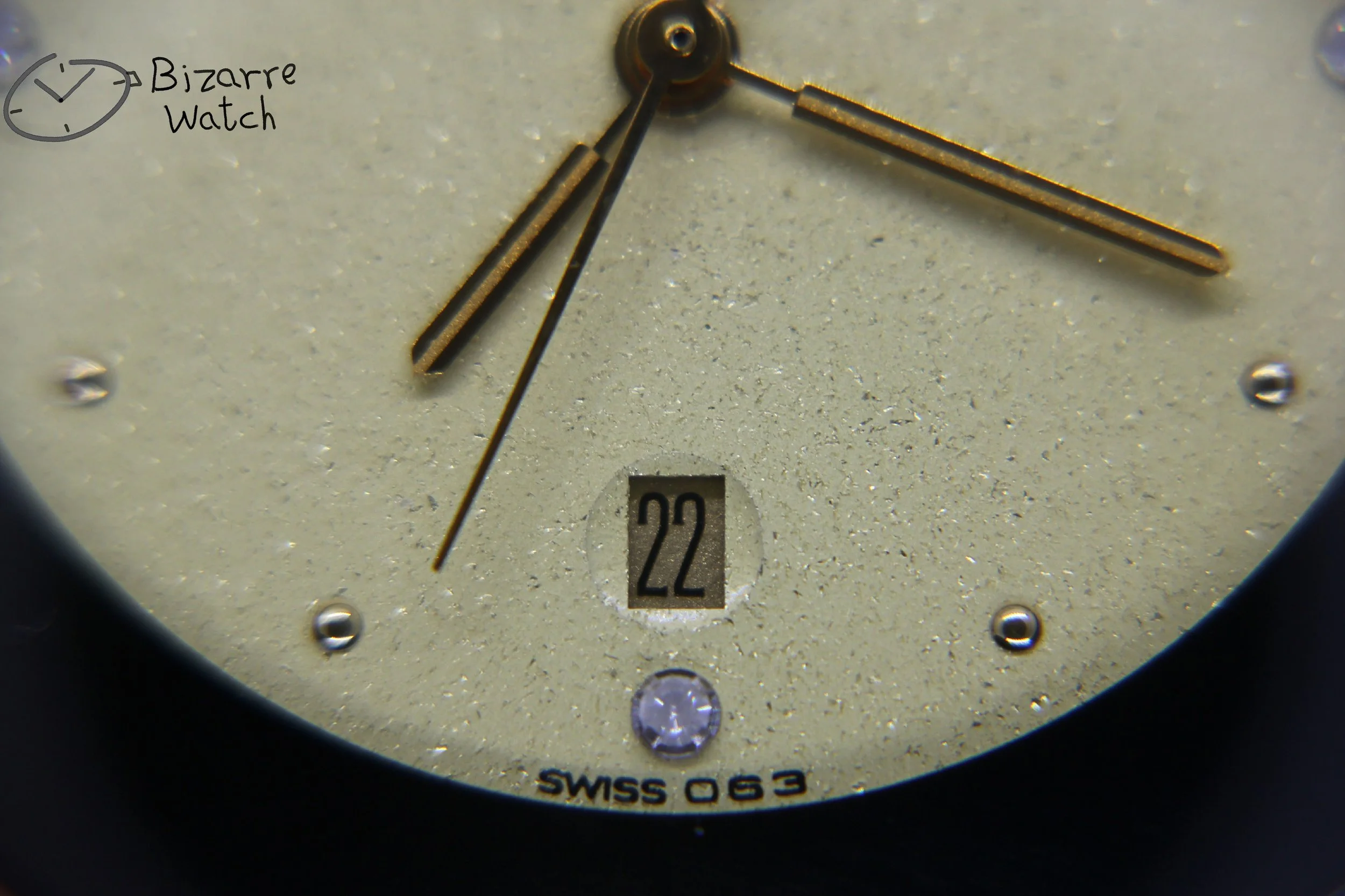 dial 063 hands logo date yellow champagne vintage RARE Rado La Coupole 129.4075.4 gold plated goldplated Steel Rubber Bracelet Watch men women unisex bizarre