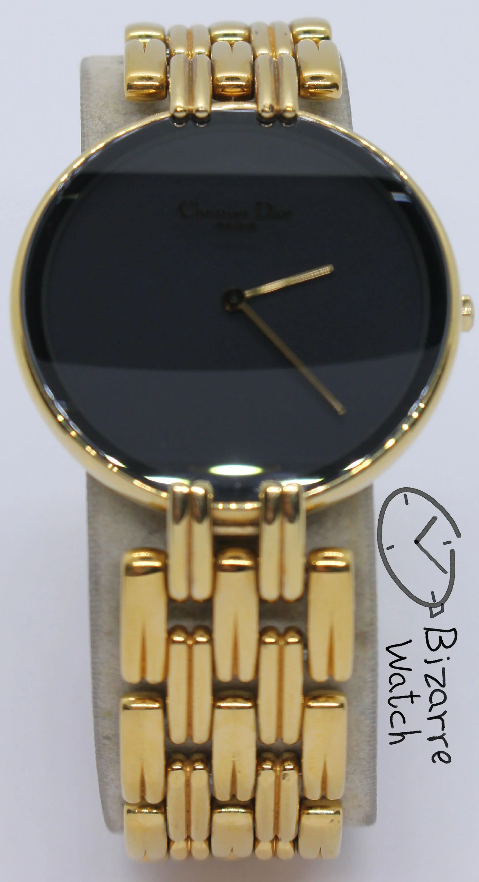 D47.154.4 D47-154-4 vintage electro gold plating Goldplated Curved Sapphire Christian Dior Bagheera D74.154.4 D74-154-4 Watch bizarre women men ladies