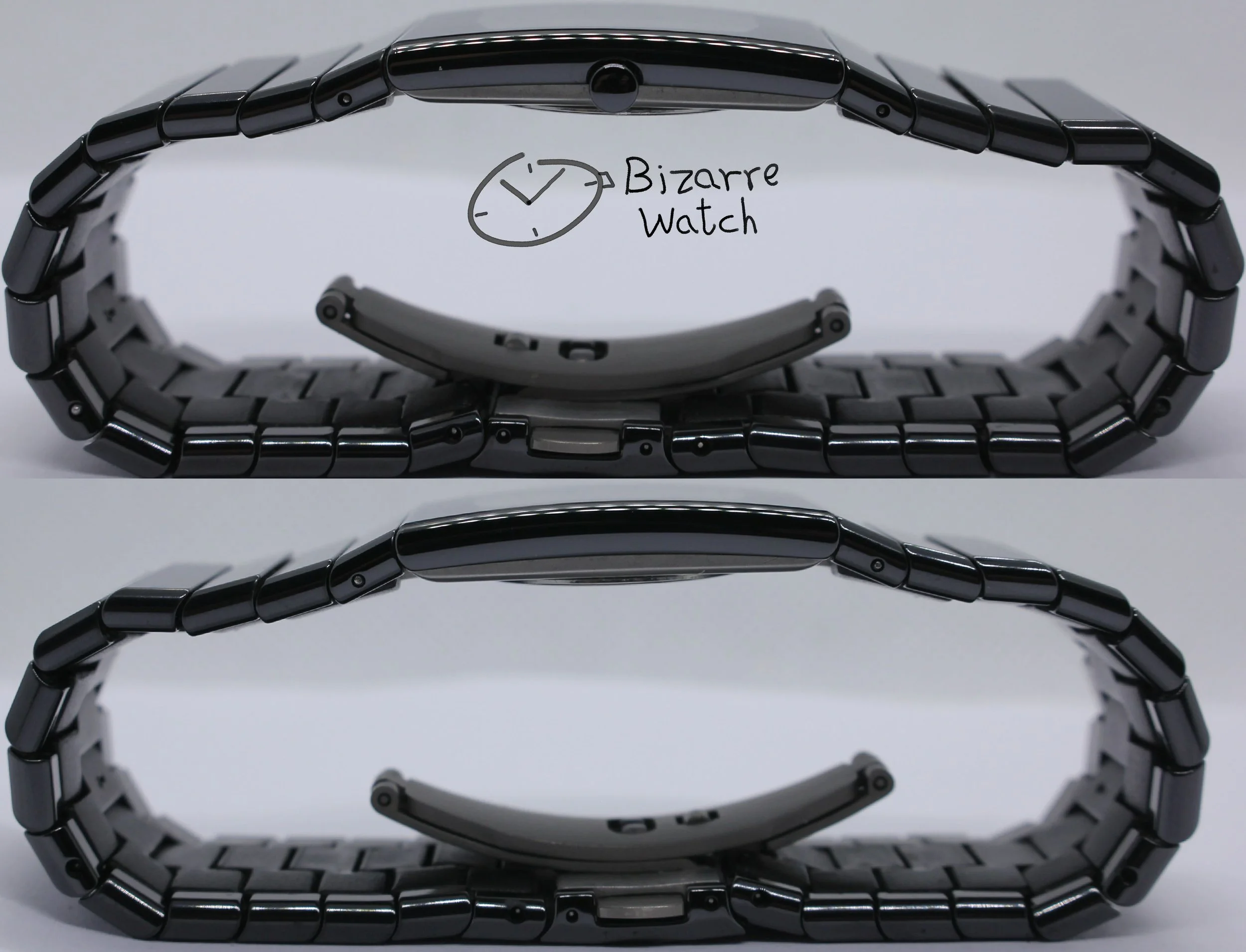 side 27mm Scratchproof Rado Ceramica Diastar 111.0294.3 Black Ceramic Watch bizarre women men unisex used preowned pre-owned