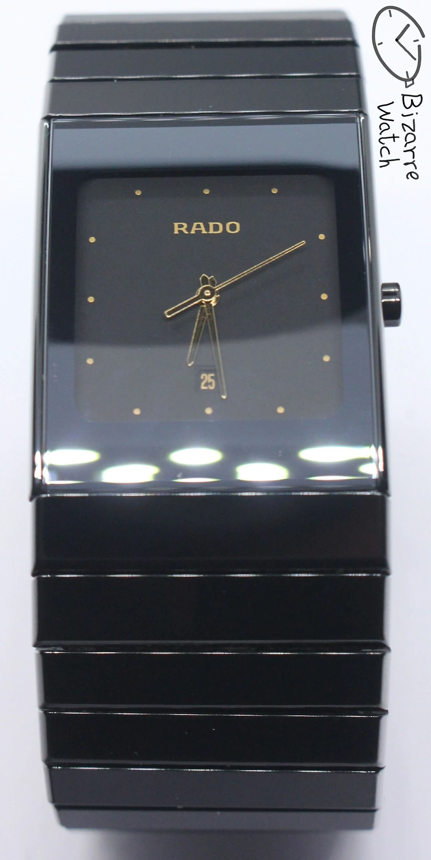 27mm Scratchproof Rado Ceramica Diastar 111.0294.3 Black Ceramic Watch bizarre women men unisex used preowned pre-owned