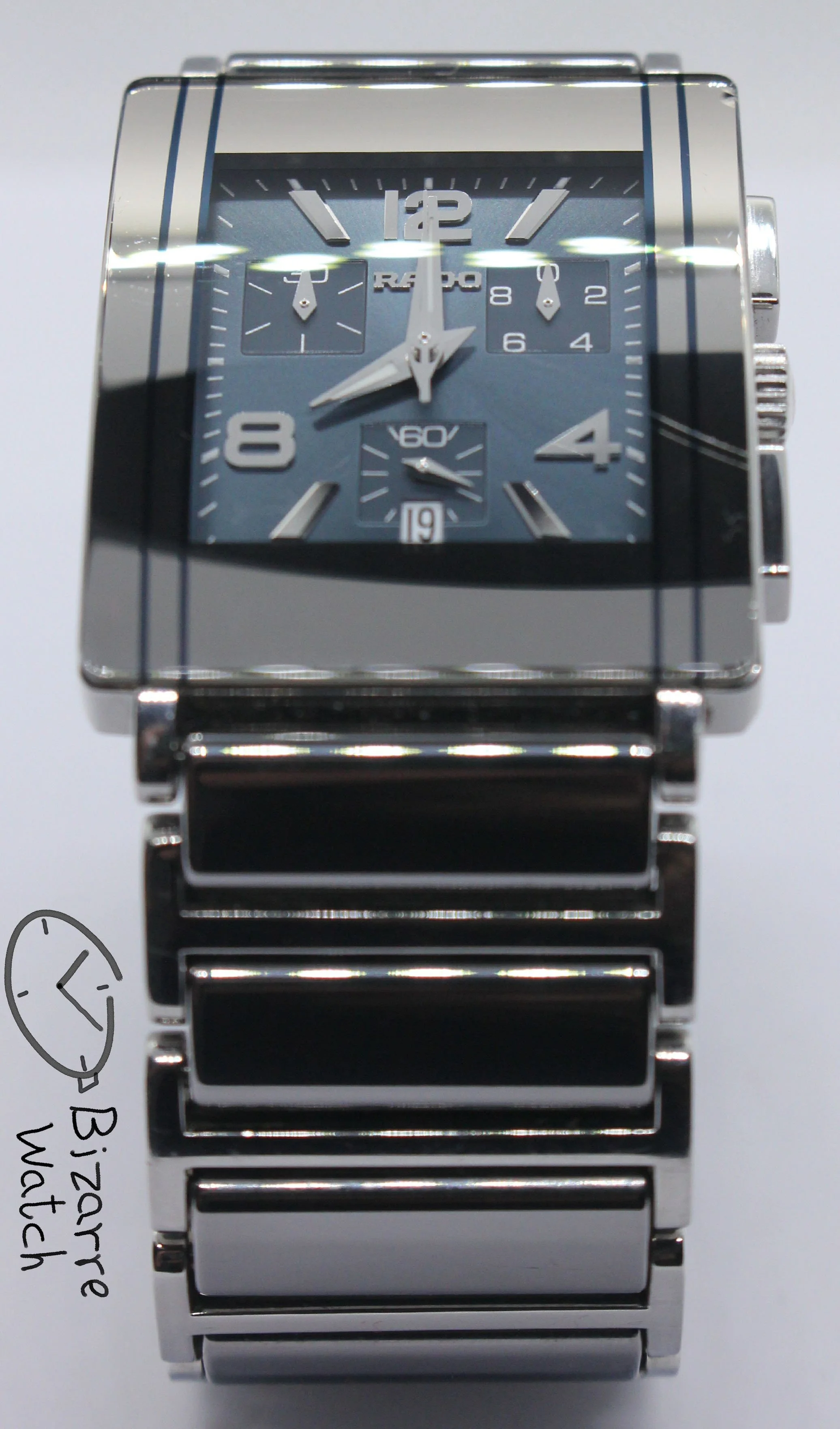 Rado Diastar Chronograph Integral 538.0591.3 Ceramic blue silver Watch Titanium men unisex women