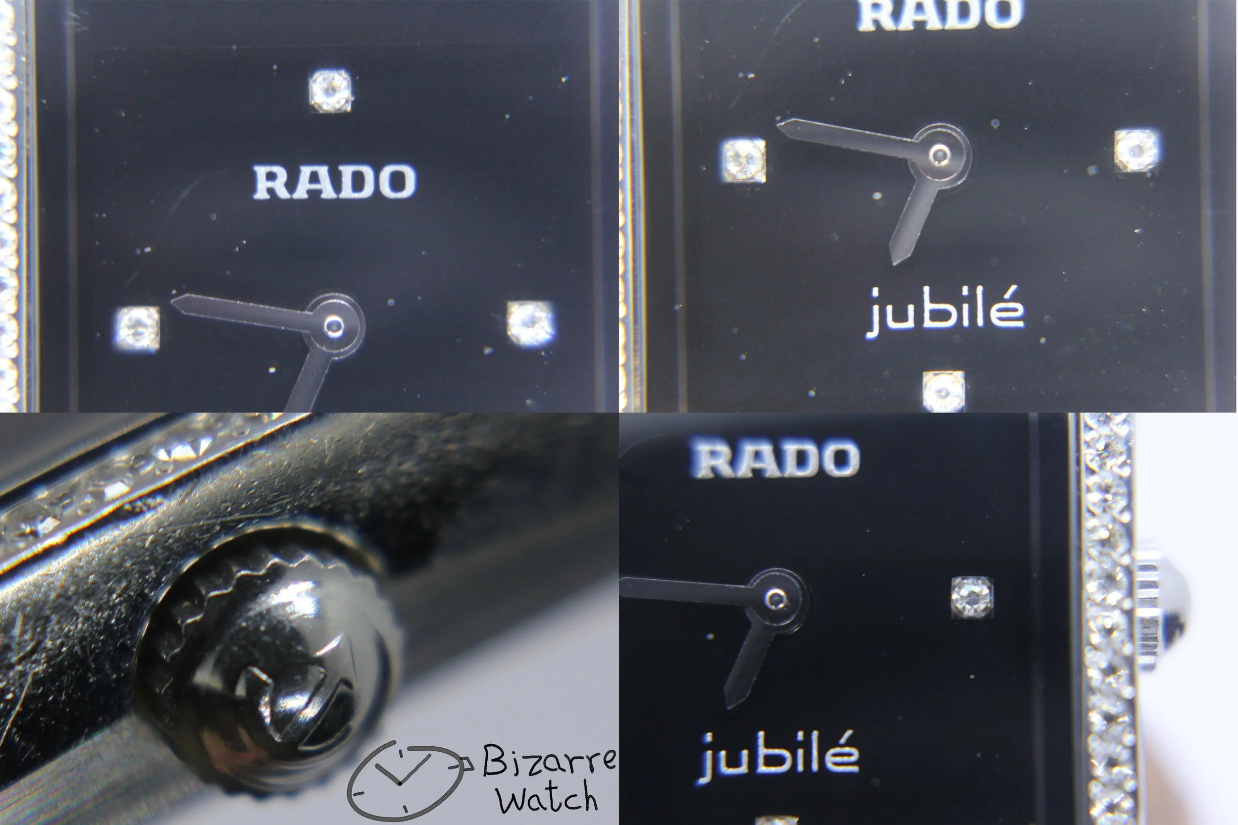 dial 071 hands logo full 42 Diamonds Ladies Rado Ceramic Rado Jubilé Integral Jubile 153.0430.3 Watch women ladies black silver bizarre