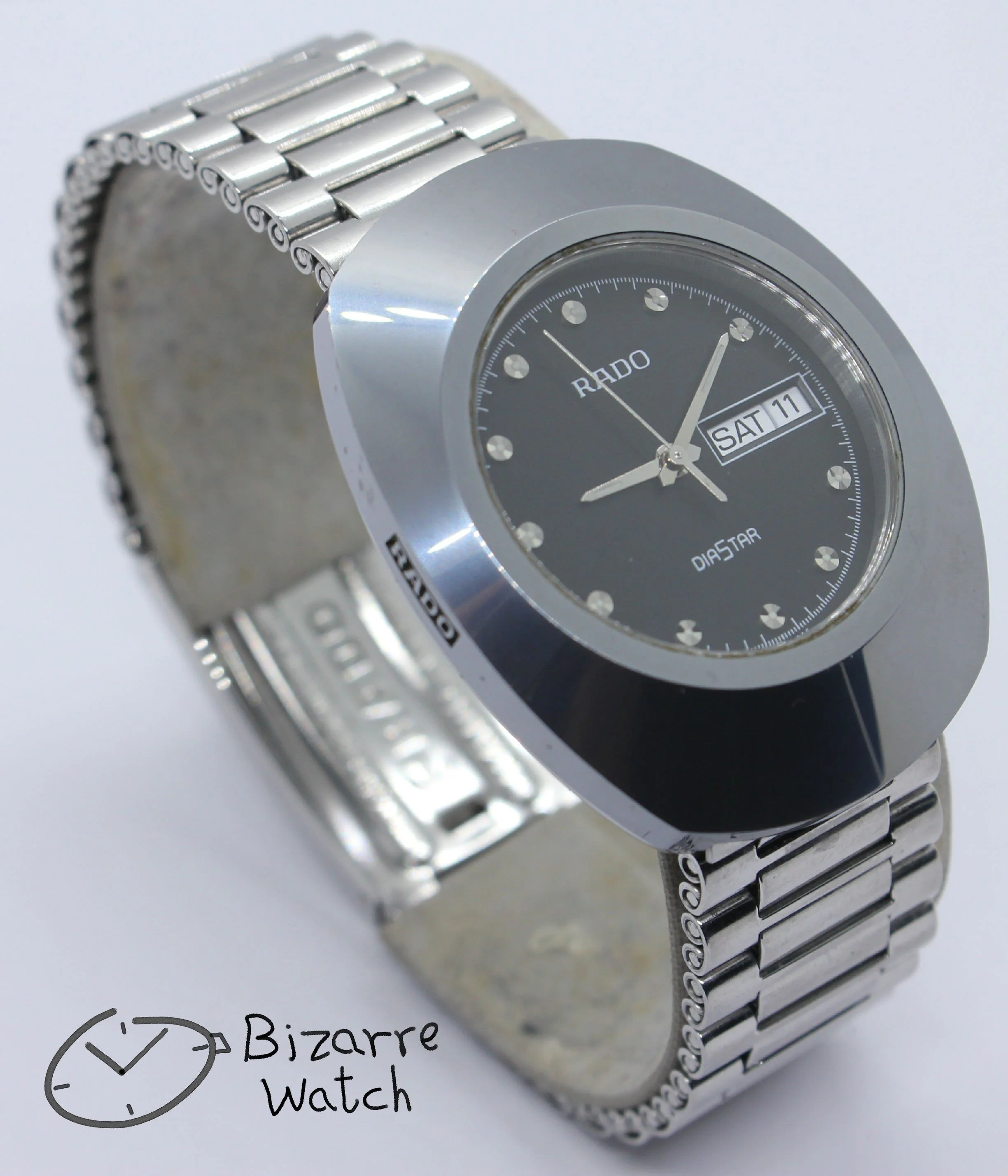 black the new original RADO R12391153 Diastar Scratchproof 114.0391.3 Day Date 35mm Tungsten Carbide Bezel Stainless Steel Bracelet watch men unisex women bizarre