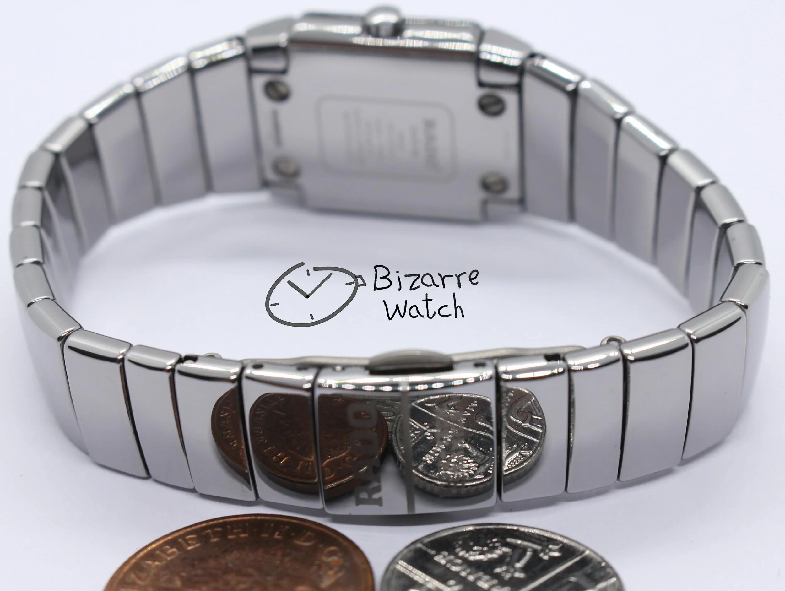 coin reflection mirror bracelet scratchproof Rado Diastar Sintra 21mm Blue Sunburst Dial 153.0334.3 Silver Ceramic Watch titanium ladies women bizarre bracelet links