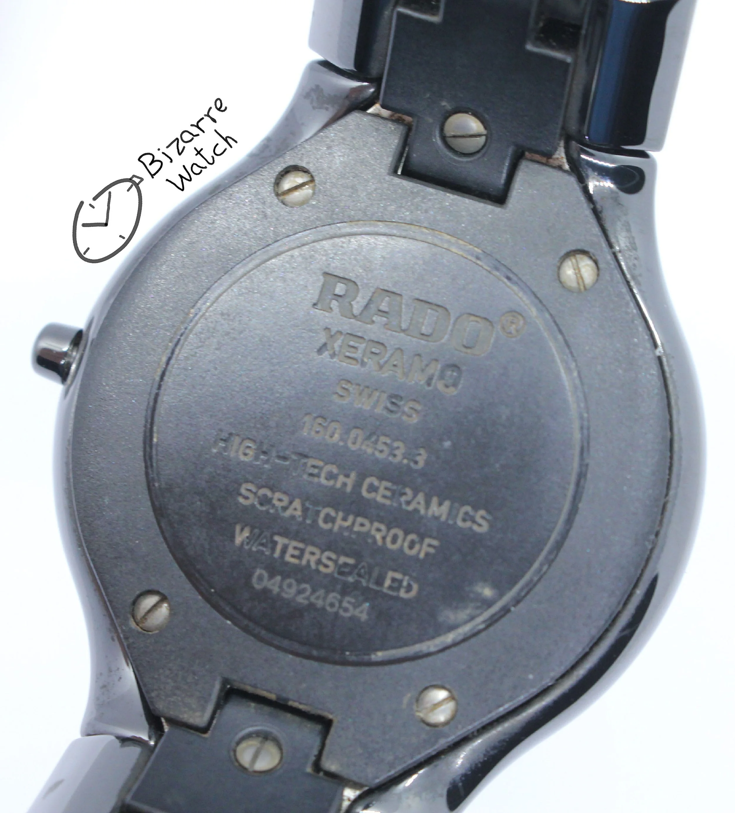 caseback Scratchproof Rado Xeramo Jubilé Jubile 37mm Black Ceramic 160.0453.3 Watch bizarrewatch bizarre men women unisex gents