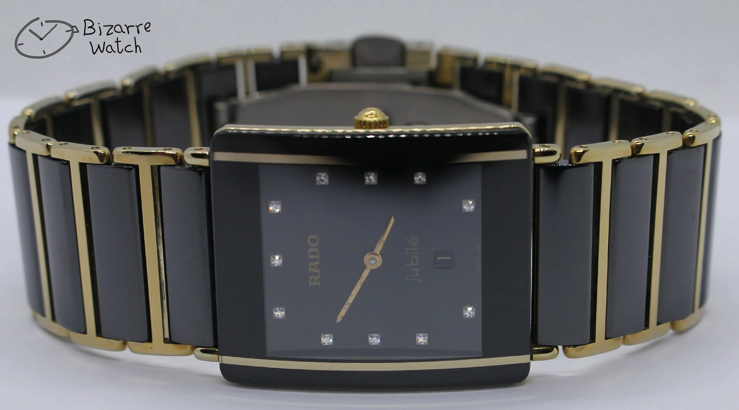 scratchproof Jubilé Diamond Rado Jubile Gold Black Ceramic Diastar Integral 160.0282.3 Watch bizarre men women unisex