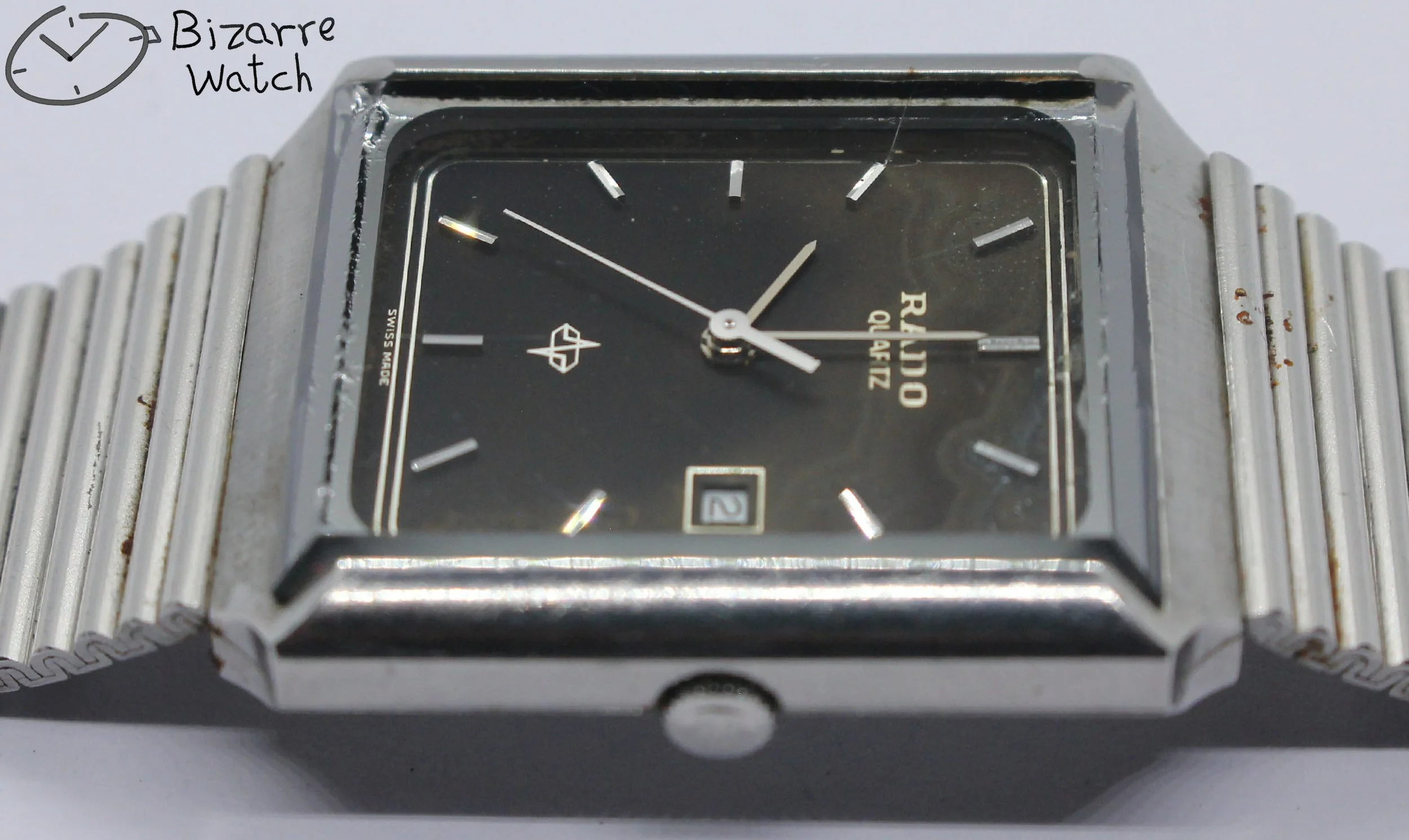 polarised polarized lens view Vintage Rado 111.3106.4 stainless steel Watch preowned used bizarre