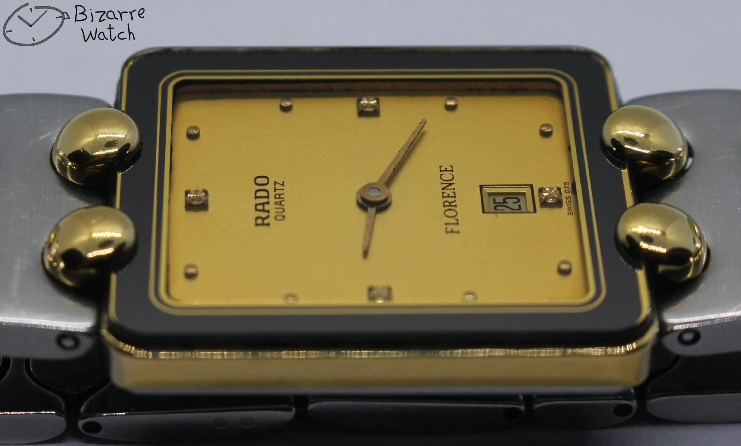 polarised polarized lens view Vintage Goldplated 24mm Rado Florence 160.3530.2 Two Tone Bracelet Watch women men unisex used preowned pre-owned bizarre