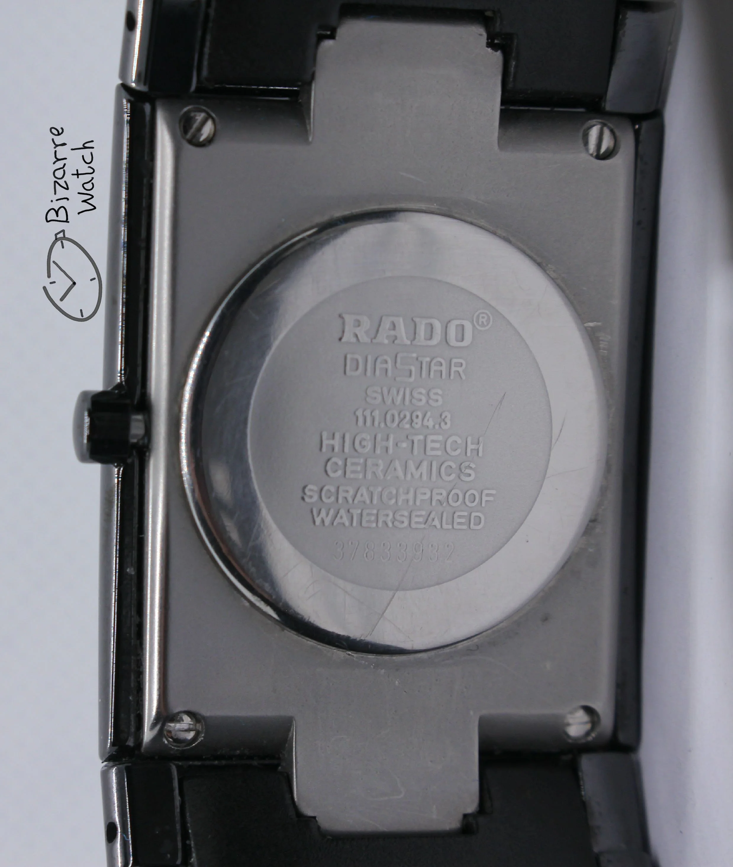 caseback 27mm Scratchproof Rado Ceramica Diastar 111.0294.3 Black Ceramic Watch bizarre women men unisex used preowned pre-owned