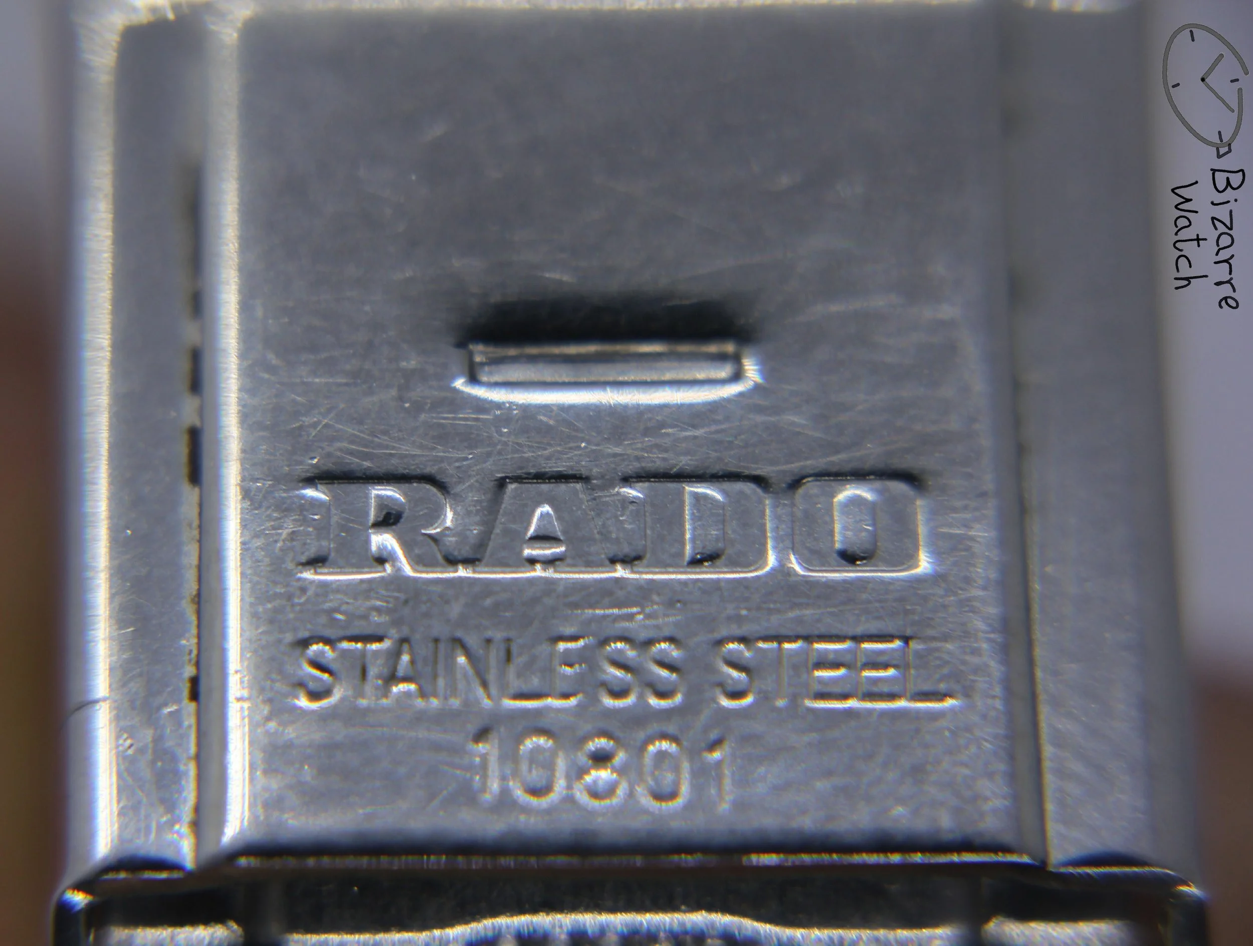 clasp 10801 bracelet stainless steel band strap cartier Vintage Rado 27mm De Santos Homage Goldplated White Dial 129.9001.4 Watch bizarre women men unisex ladies preowned used